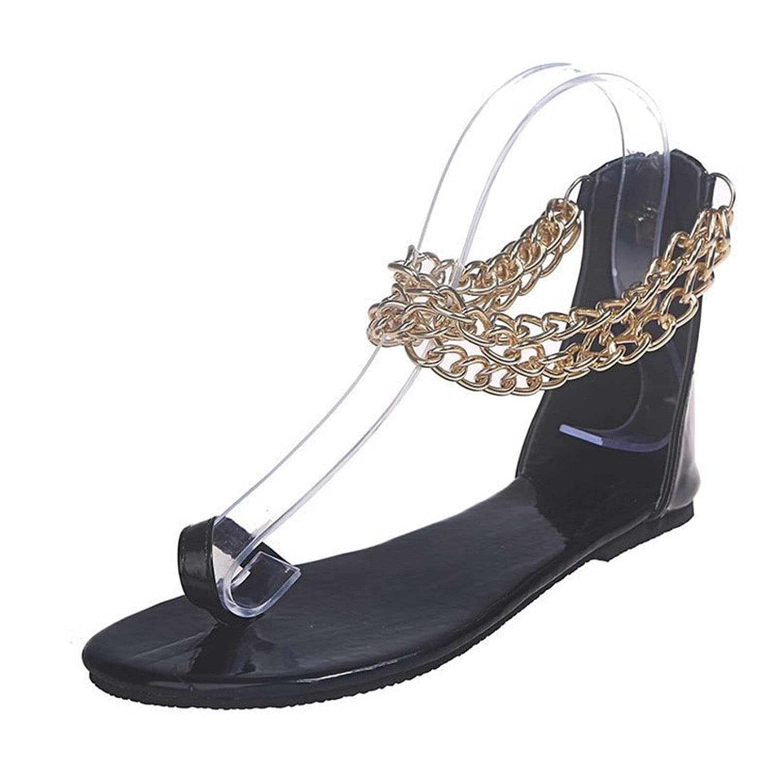 AYASO Women's Transparent Slip-On Mule Slippers - Breathable Summer Sandals with Chain Detail for Home, Beach & Indoor Comfort