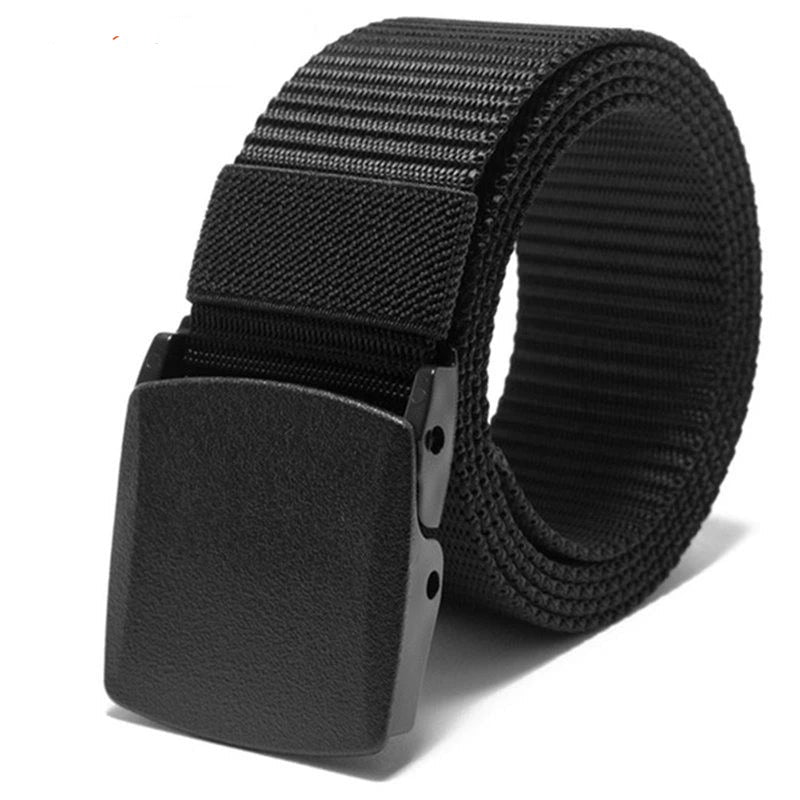 Men's Military Tactical Nylon Canvas Belt - Breathable Webbing for Outdoor, Hiking & Work - Adjustable Durable Waistband for Casual & Active Use