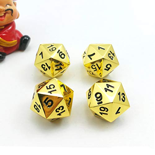 Golden D20 Set of 4