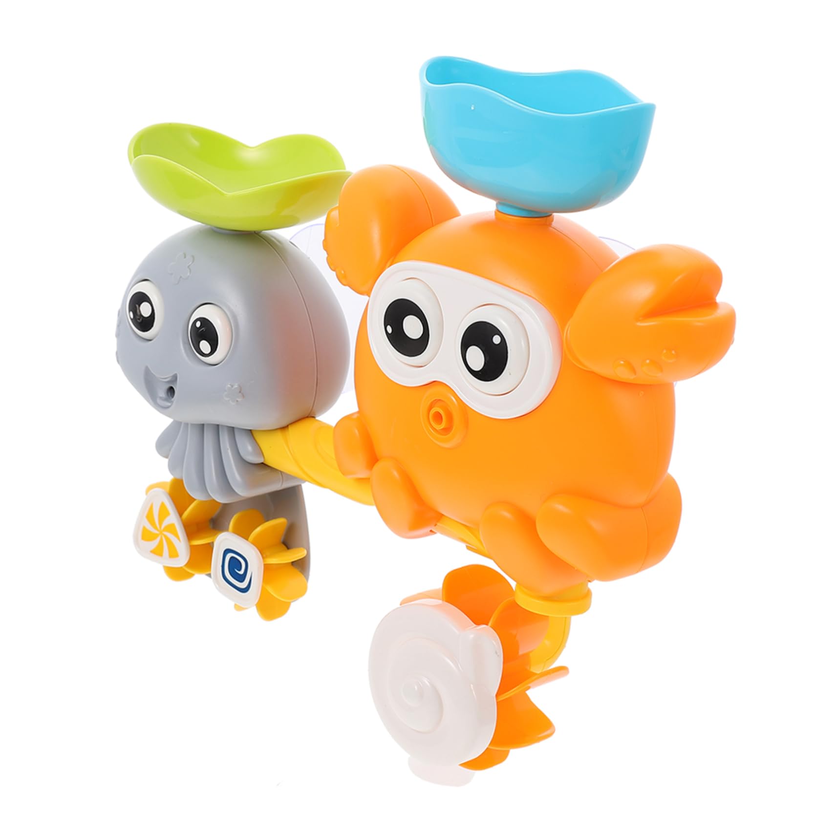 VICASKY 4-Piece Water Toy Crab Set for Kids - Fun Bath Toys for Babies & Toddlers - Safe ABS Plastic Floating Crab Toys for Bathtub, Pool & Beach Playtime