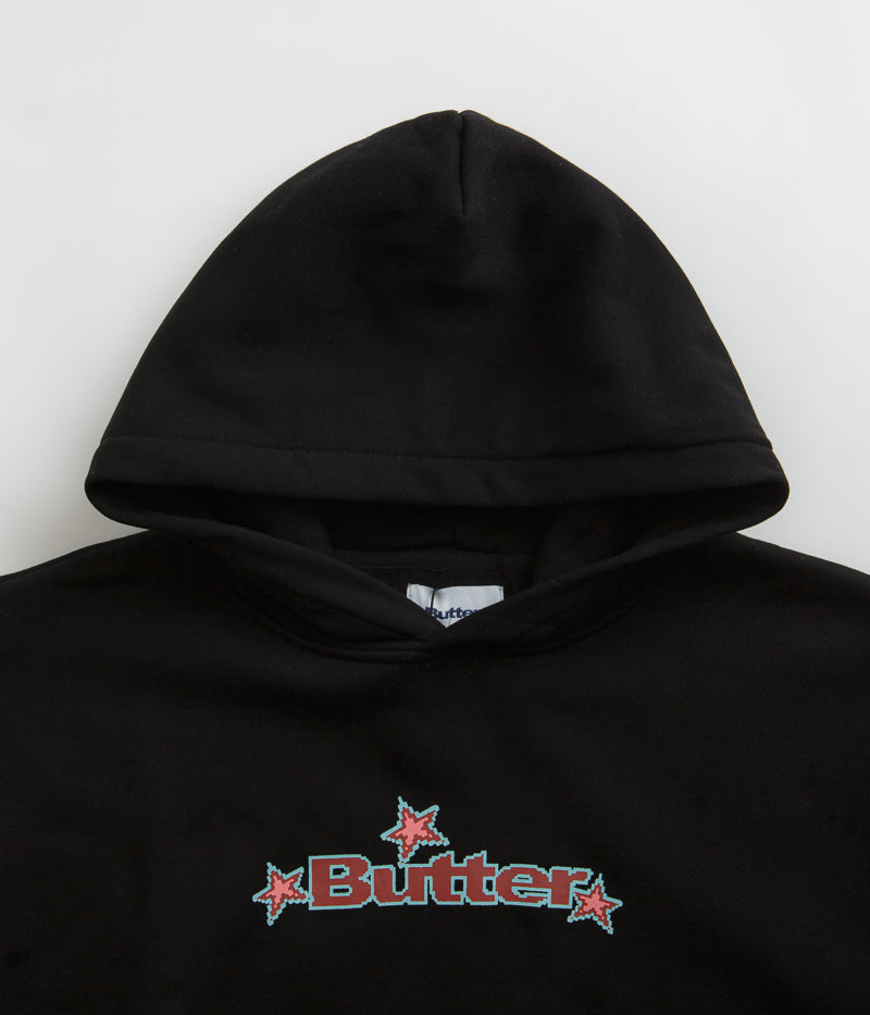 Butter Goods Star Logo Hoodie for Men & Women - Black Cotton Pullover Sweatshirt | Streetwear Fashion, Casual Wear & Loungewear