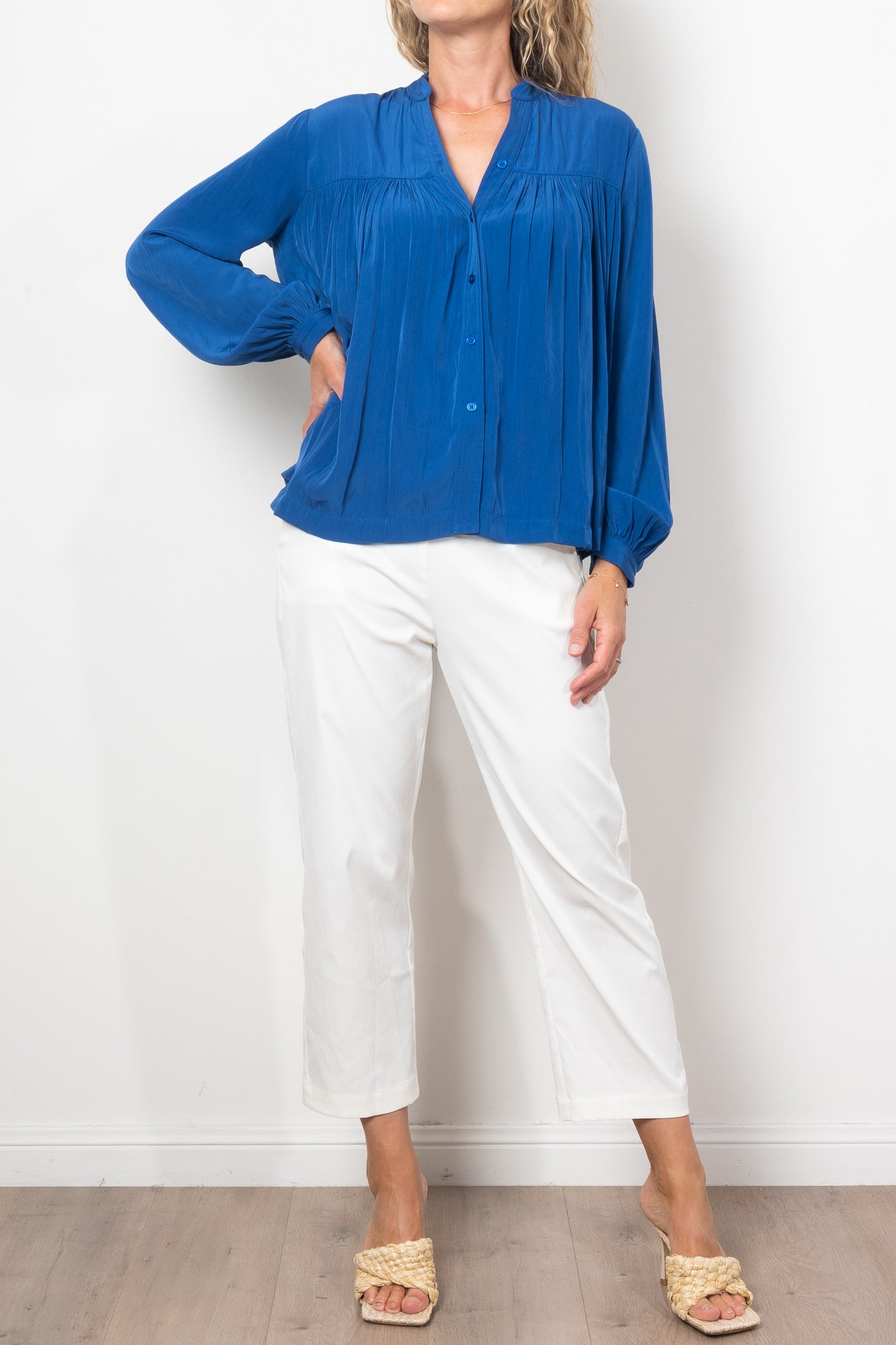 Mela Purdie Bistro Blouse Mache - Women's Elegant Casual Tops for Work, Date Night & Office Wear | Fashionable Ladies Shirt for Everyday Style