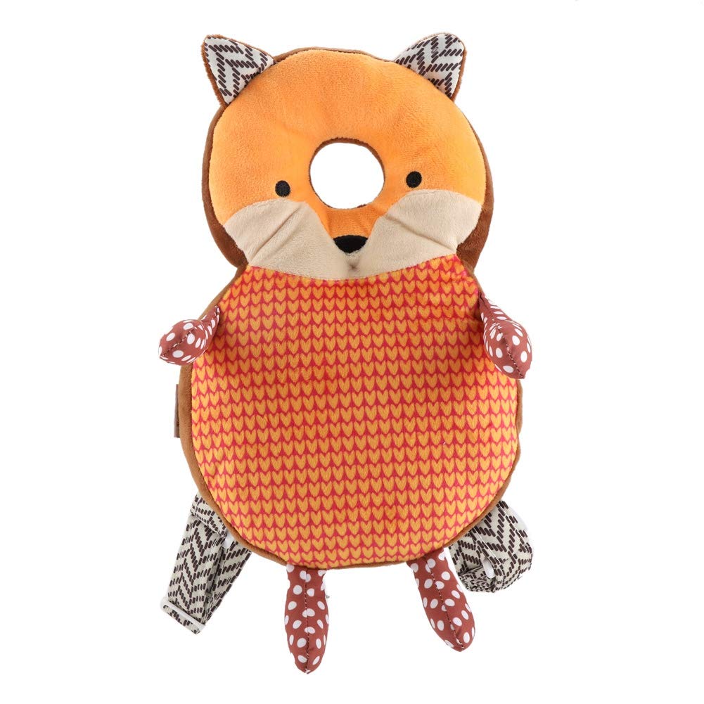 **Toddler Head Protector Backpack - Baby Head Pillow for Learning to Walk - Cute Fox Design - Safe & Comfortable for Crawling & Walking Infants - Perfect for Home, Park & Daycare (Orange Fox)**