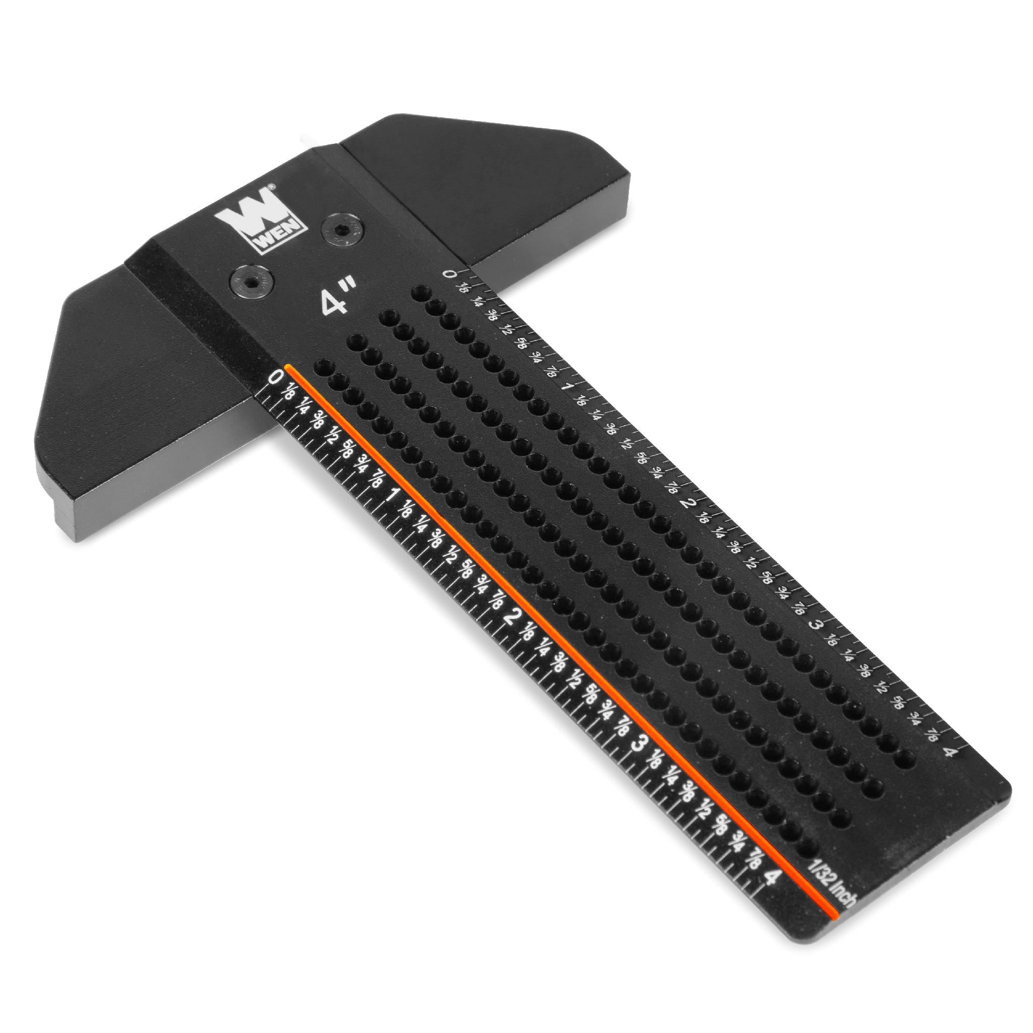 WEN ME804R 4 Inch T-Shaped Marking Ruler - Precision Measuring Tool for Woodworking, Sewing & DIY Projects - Perfect for Crafting, Home Improvement and Workshop Use