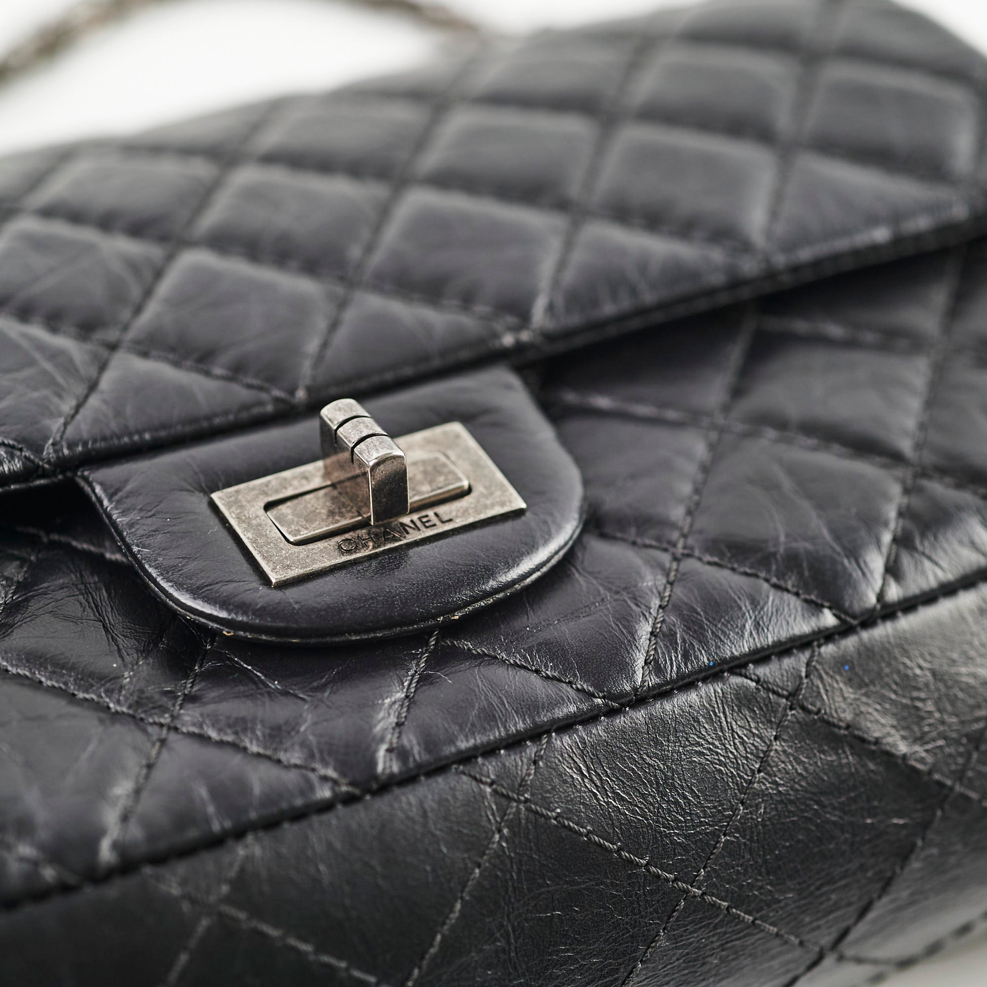 Chanel Reissue 225 Black Leather Flap Bag - Classic Luxury Handbag for Women | Perfect for Evening Events, Work & Special Occasions