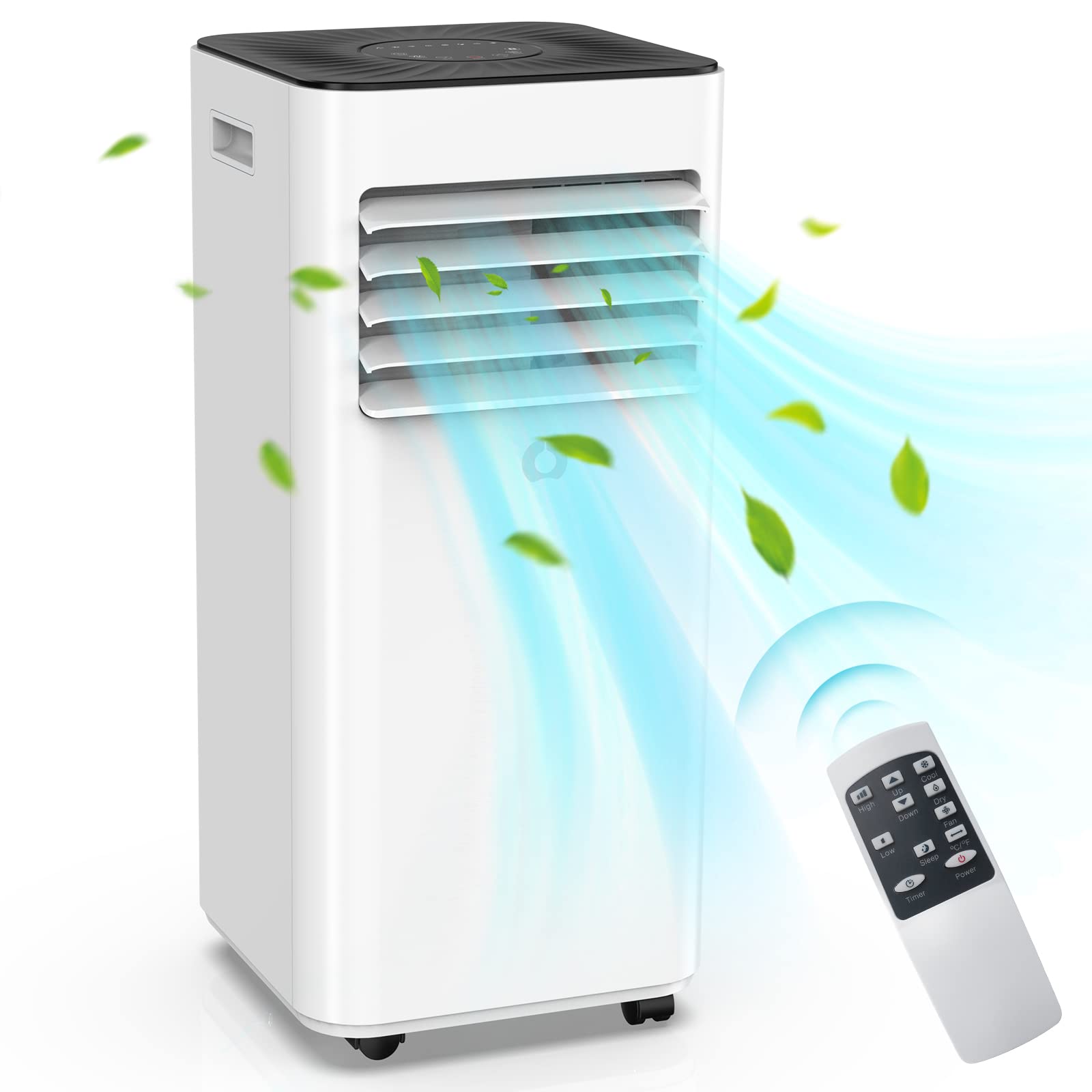 **AirOrig 8000 BTU Portable Air Conditioner - 3-in-1 Cooling, Fan & Dehumidifier for Rooms Up to 300 sq. ft - Includes Remote & Window Kit - Ideal for Home, Office, Dorm, Bedroom (White)**    *(Perfect for staying cool in small spaces, hot summers, or stuffy rooms!)*