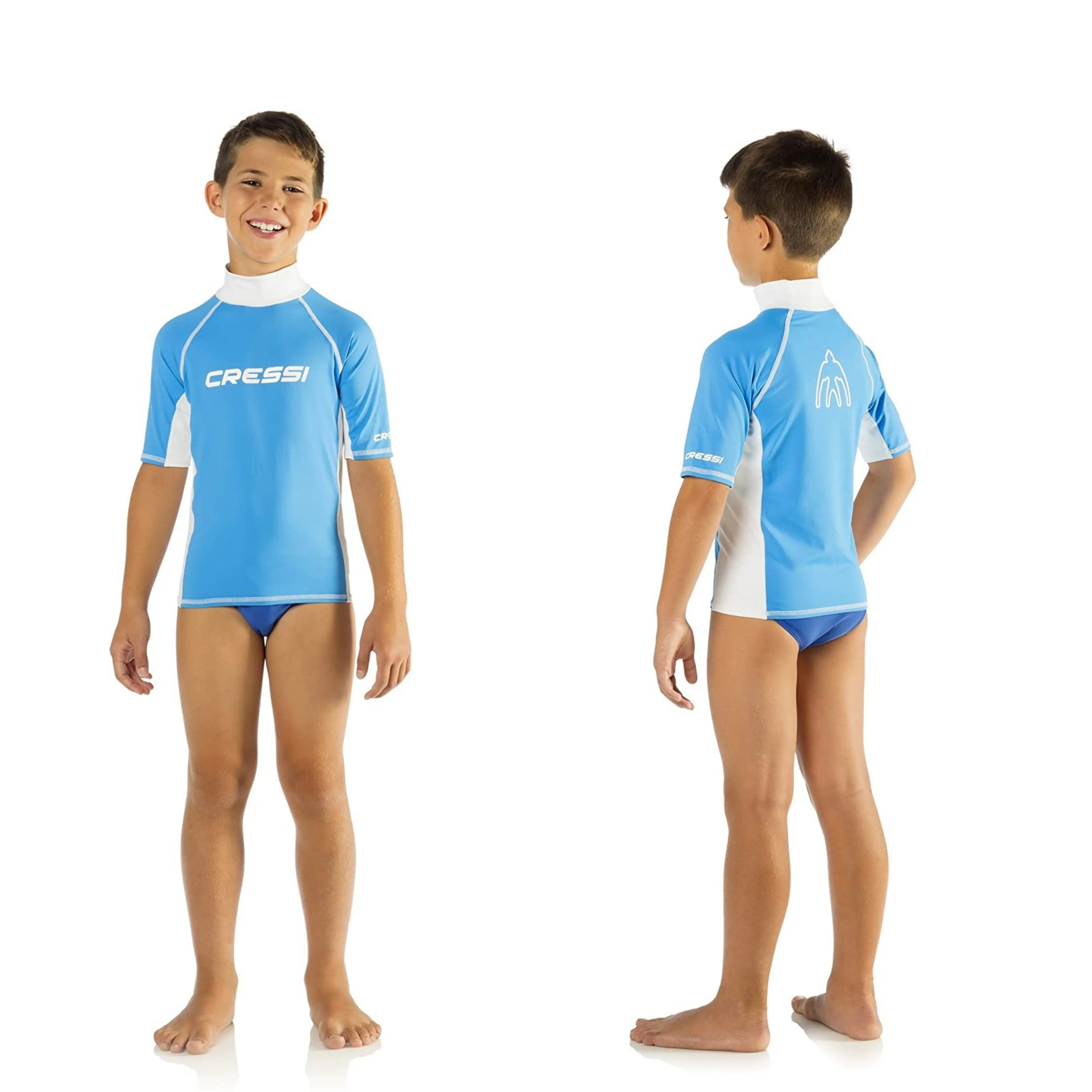**Cressi Junior Unisex Rashguard - Short Sleeve UV Protection Swim Shirt for Kids | Beach, Pool & Water Sports**