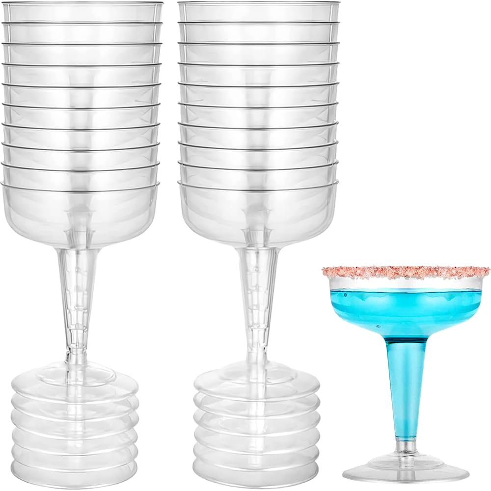 Premium 4oz Clear Plastic Champagne Flutes - Set of 20 - Shatterproof & Elegant Stemware for Wedding Receptions, Bridal Showers, Birthday Parties & Special Occasions - Ideal for Toasting, Celebrations & Cocktail Events