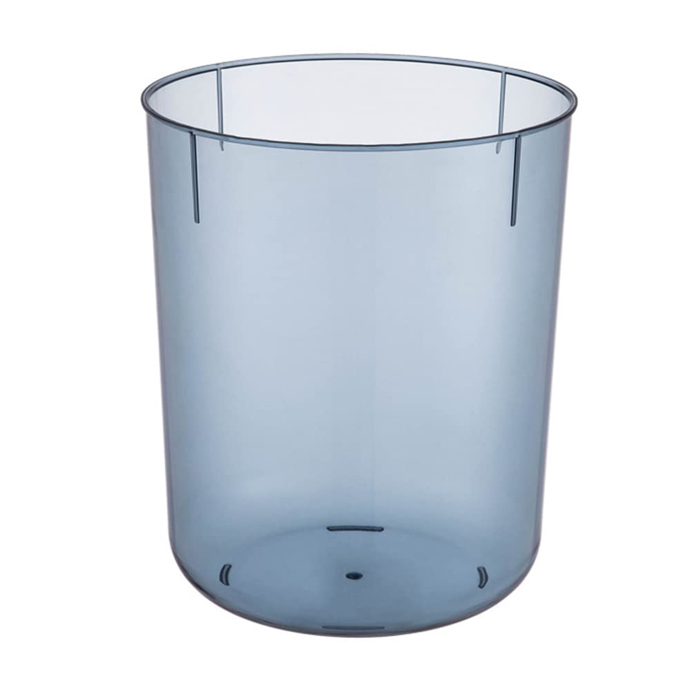 Zerodeko Clear Plastic Trash Can - 10 Gallon Transparent Waste Bin for Home, Office, Kitchen & Bathroom - Eco-Friendly Garbage Bin for Easy Recycling & Waste Management