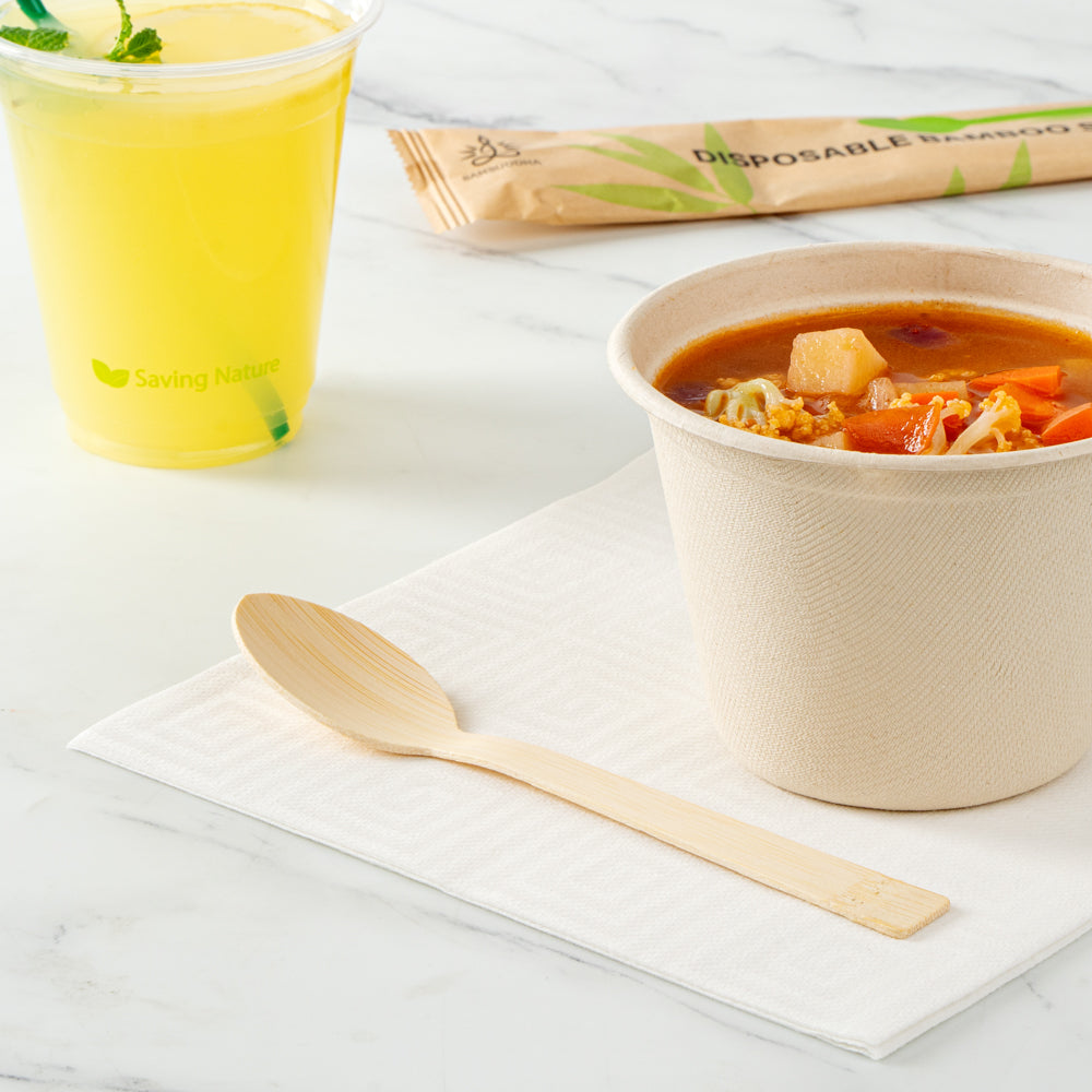 Eco-Friendly Bamboo Disposable Spoons - 100 Count, 7
