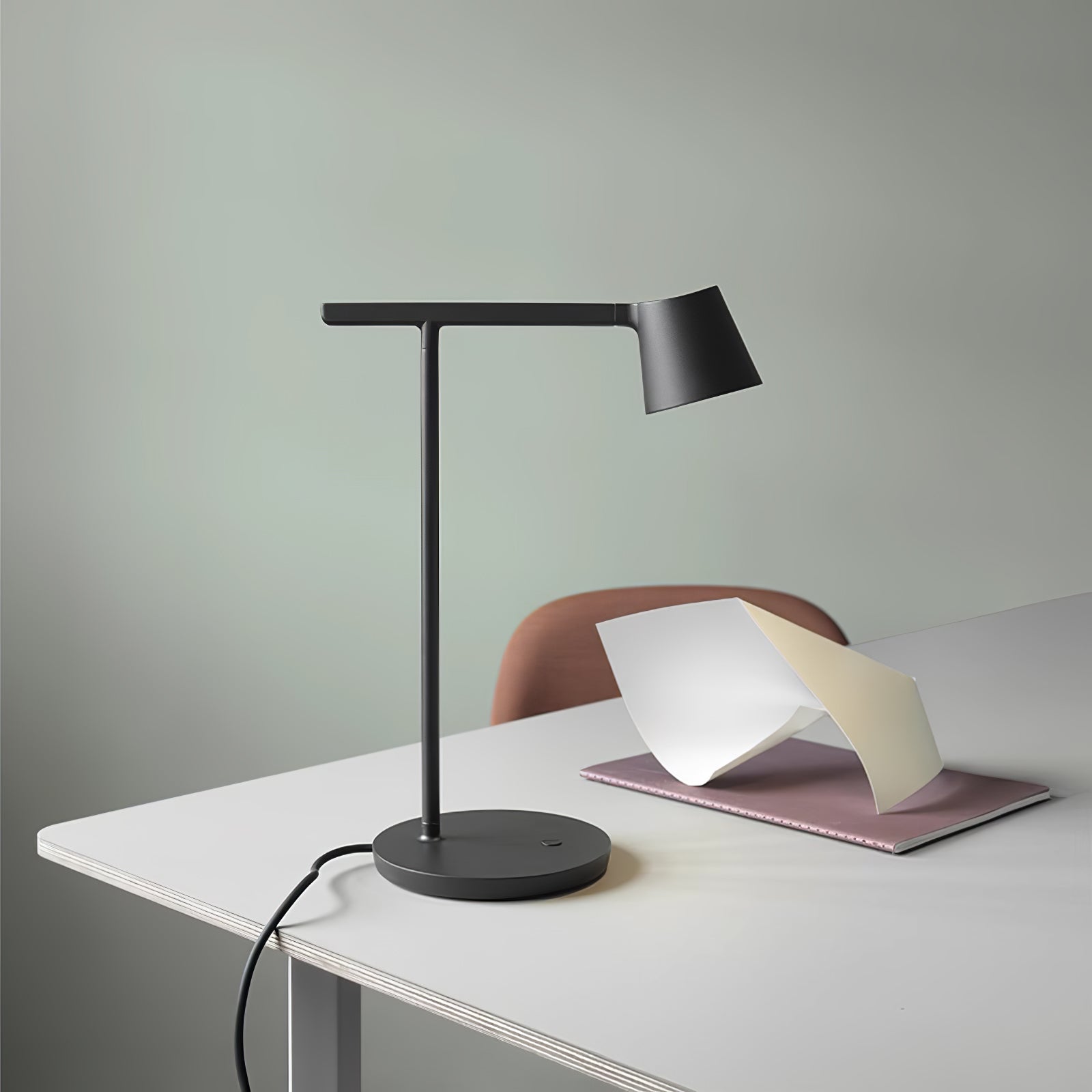 Modern Tip Table Lamp - Adjustable LED Desk Light for Home Office, Bedroom & Study - Warm White & Cool White Dimmable Reading Light with USB Port