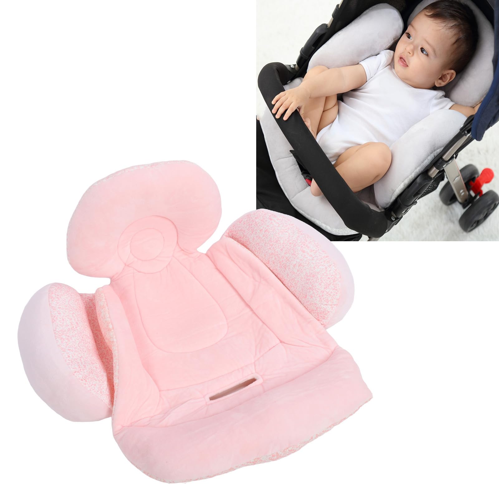 Soft Double-Sided Baby Stroller Cushion & Seat Liner - Breathable, Comfortable & Multipurpose for Newborns & Toddlers - Perfect for Strollers, Car Seats & Shopping Carts