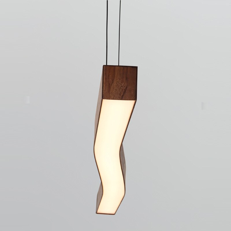 Wooden Wave Bar Hanging Light - Modern Kitchen Pendant Lighting for Dining Room, Island, Bar Counter & Restaurant Decor | Energy Efficient LED Wave Light Fixture