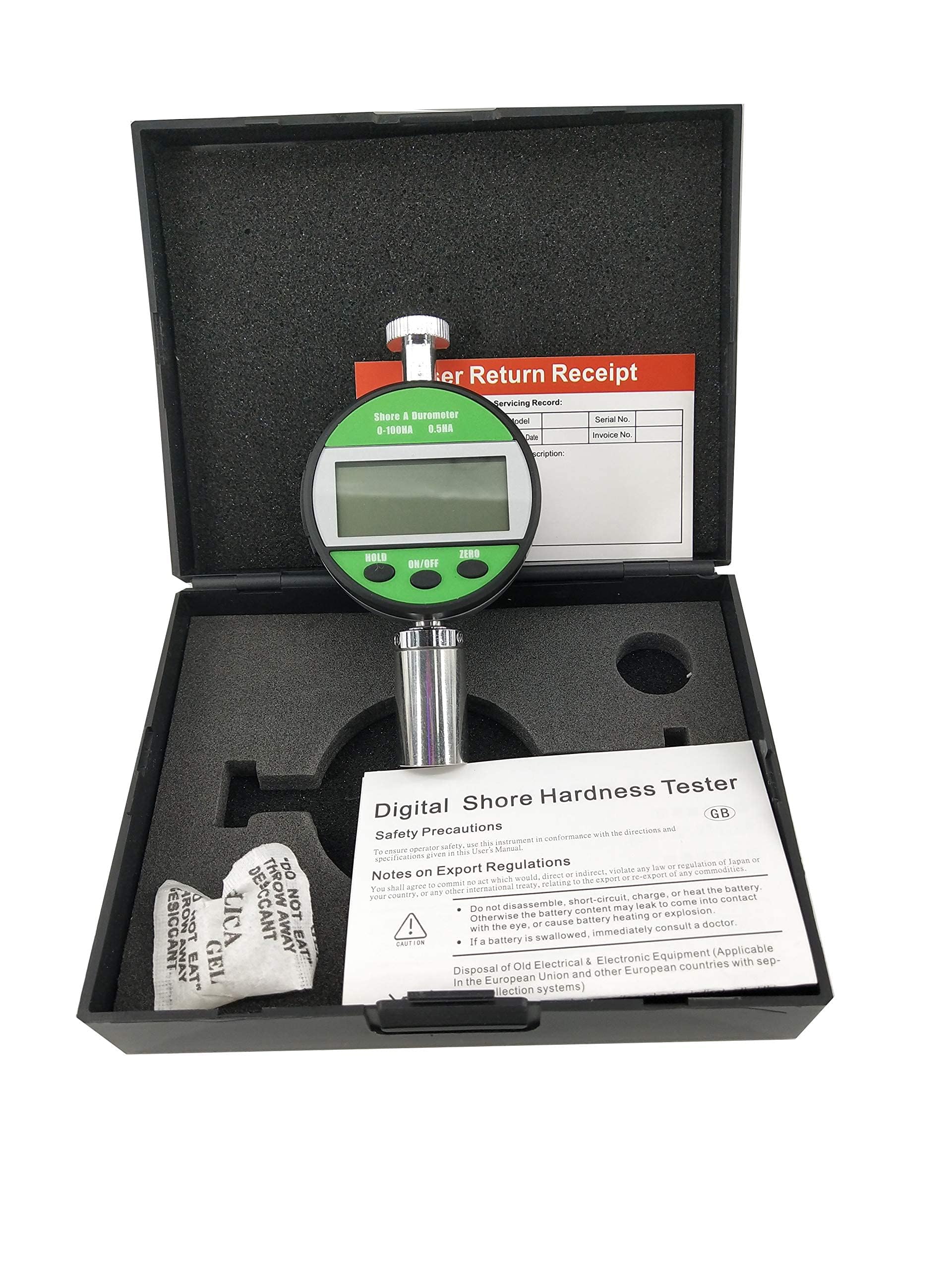 Digital Shore A Hardness Tester - Portable Durometer for Rubber, Plastic, Leather & Wax | Accurate Material Hardness Measurement Tool for Industrial & Laboratory Use