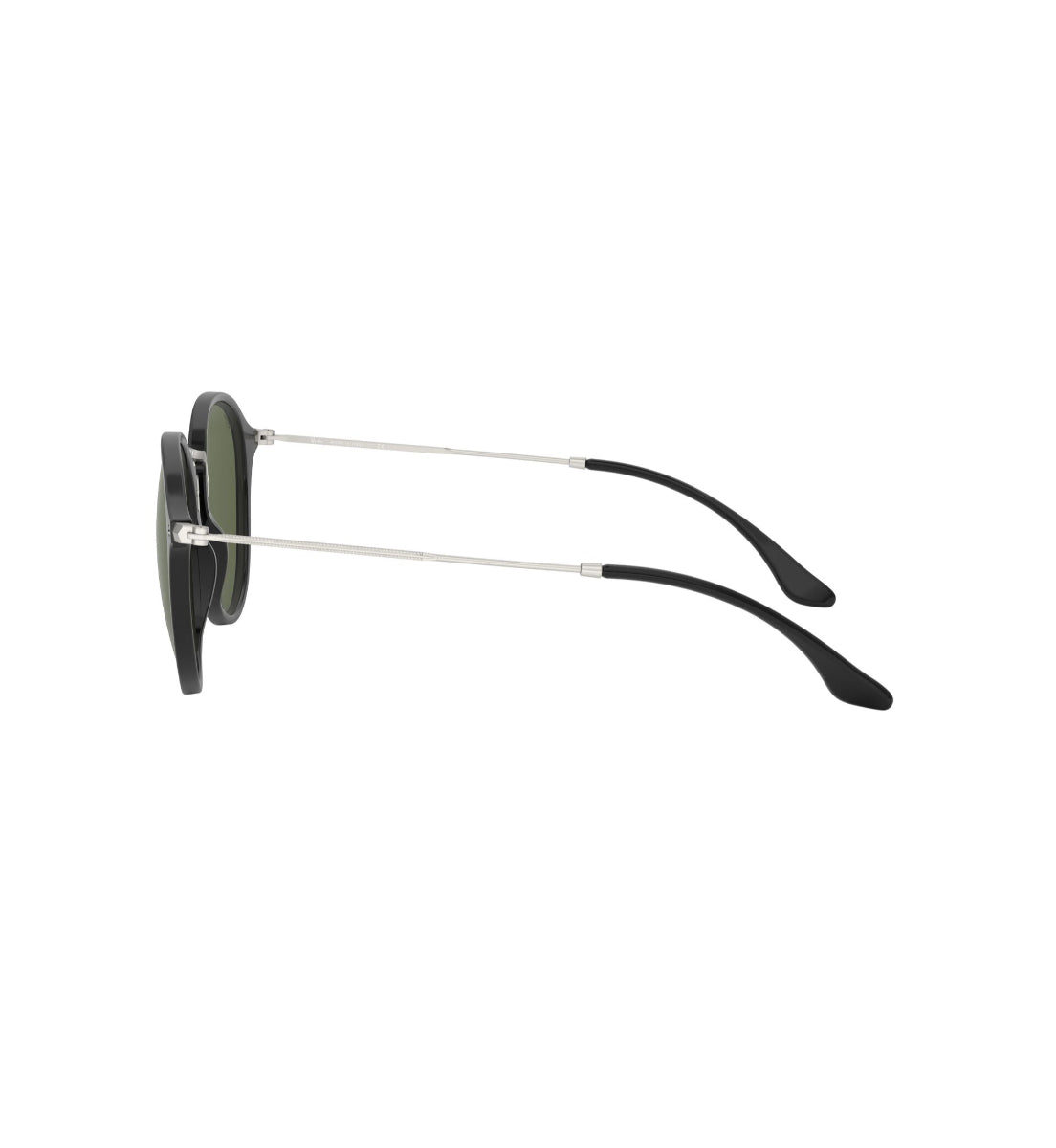 Ray Ban Round Fleck Black Silver Sunglasses - Classic Aviator Style for Men & Women - Perfect for Driving, Beach, and Outdoor Activities