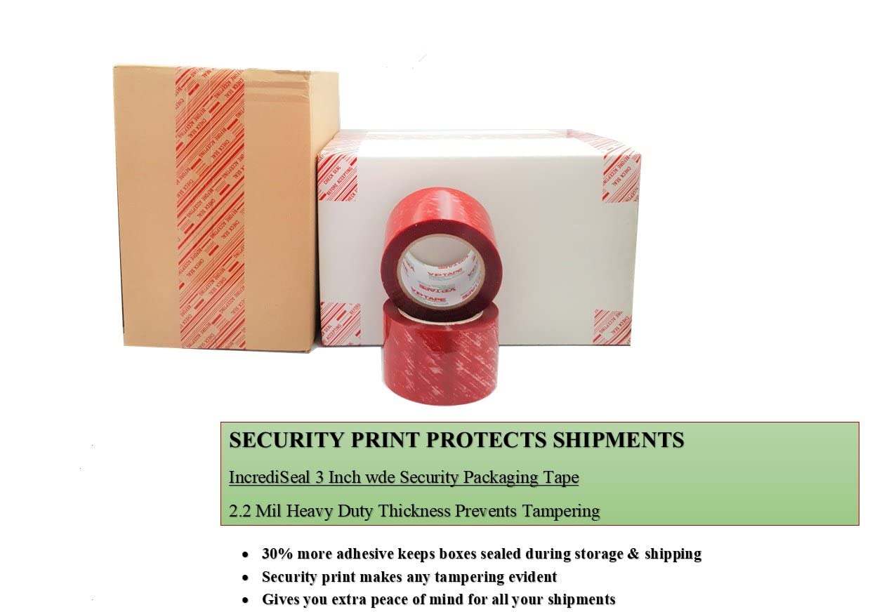 VPTAPE 3 Inch x 110 Yards Pre-Printed Packing Tape, 2.2 Mil Thick, 24 Pack - Heavy Duty Shipping Tape for Packaging, Moving, Home & Office Use - 
