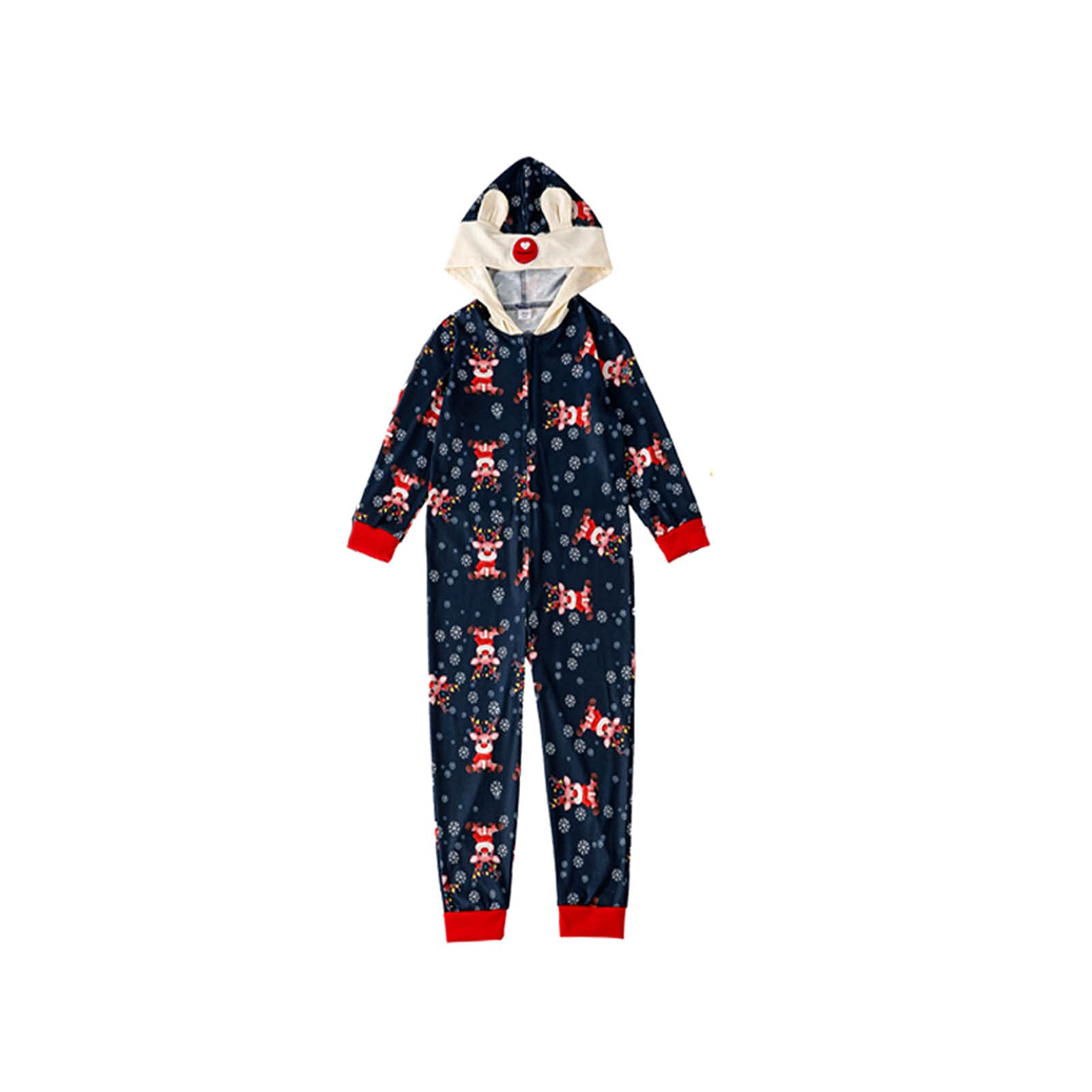 Posijego Women's Cotton Overalls with Hood - Kawaii Winter & Fall Fashion for Ladies - Cozy Holiday & Christmas Graphic Hooded Nightgowns - Perfect for Sleepwear, Loungewear & Casual Outfits