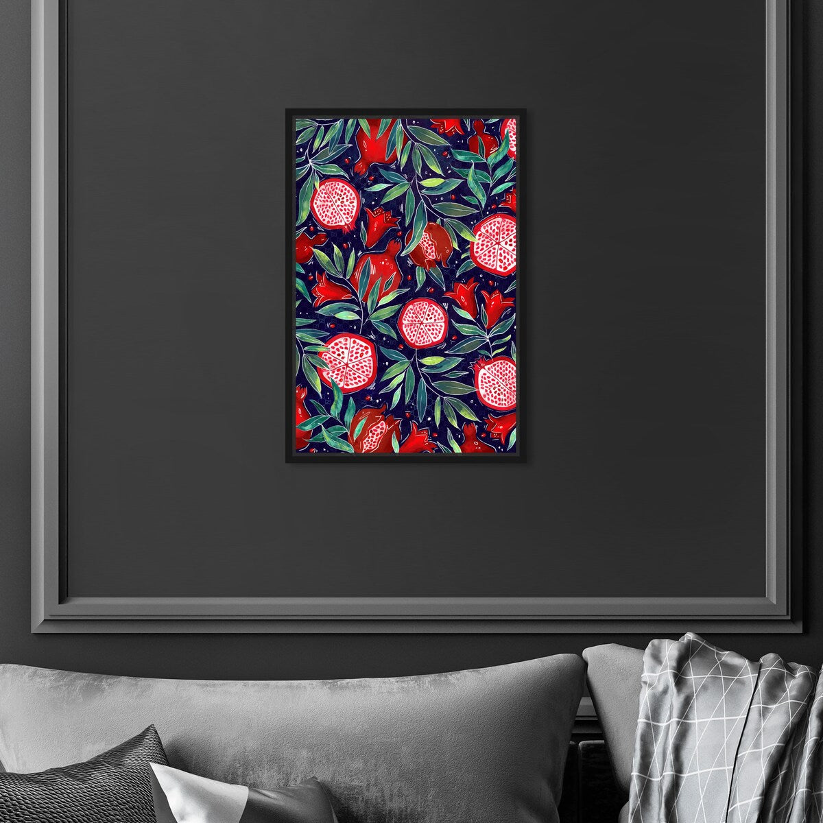 Blooming Tropical Flowers Framed Canvas Wall Art - White Cabin & Lodge Decor for Kitchen, Living Room, Bedroom - Nature-Inspired Home Decor