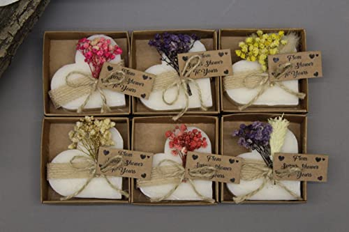 **Handmade Organic Natural Soap Bars - Floral Scent, 25-Pack - Luxury Wedding Favors, Baby Shower Gifts, Bridal Party Guest Favors - Eco-Friendly Bathing & Spa Days - Perfect for Self-Care, Home Relaxation, Guest Bathrooms, Sustainable Lifestyle, Aromatherapy & Thoughtful Gifting**