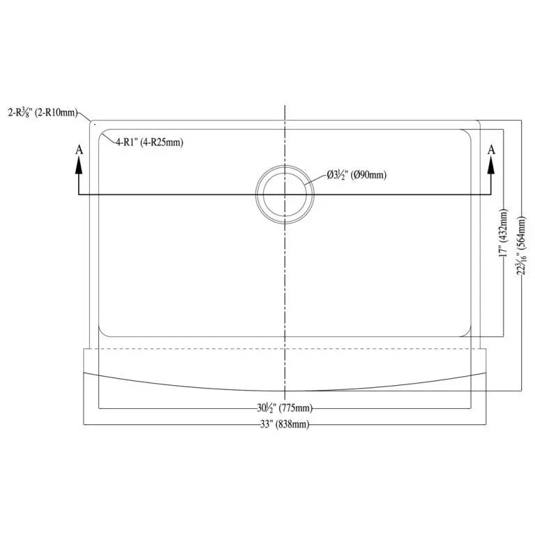Premium Stainless Steel Undermount Farmhouse Apron Front Kitchen Sink DAF3320C - Ideal for Modern Farmhouse, Rustic, and Traditional Kitchen Designs