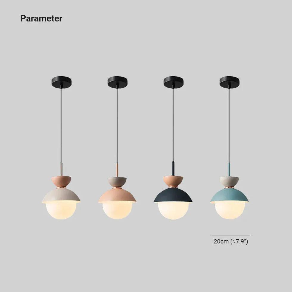 Single Head Glass Globe Pendant Light - Modern Hanging Fixture for Kitchen Island, Dining Room & Bedroom Lighting