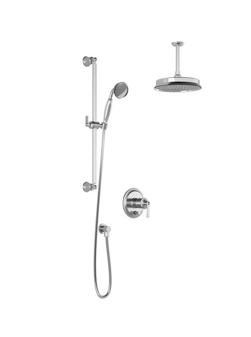 Kalia RUSTIK 8-Function Shower System with Pressure Balance Valve in Chrome - Perfect for Modern Bathroom Renovations & Spa-Like Showers
