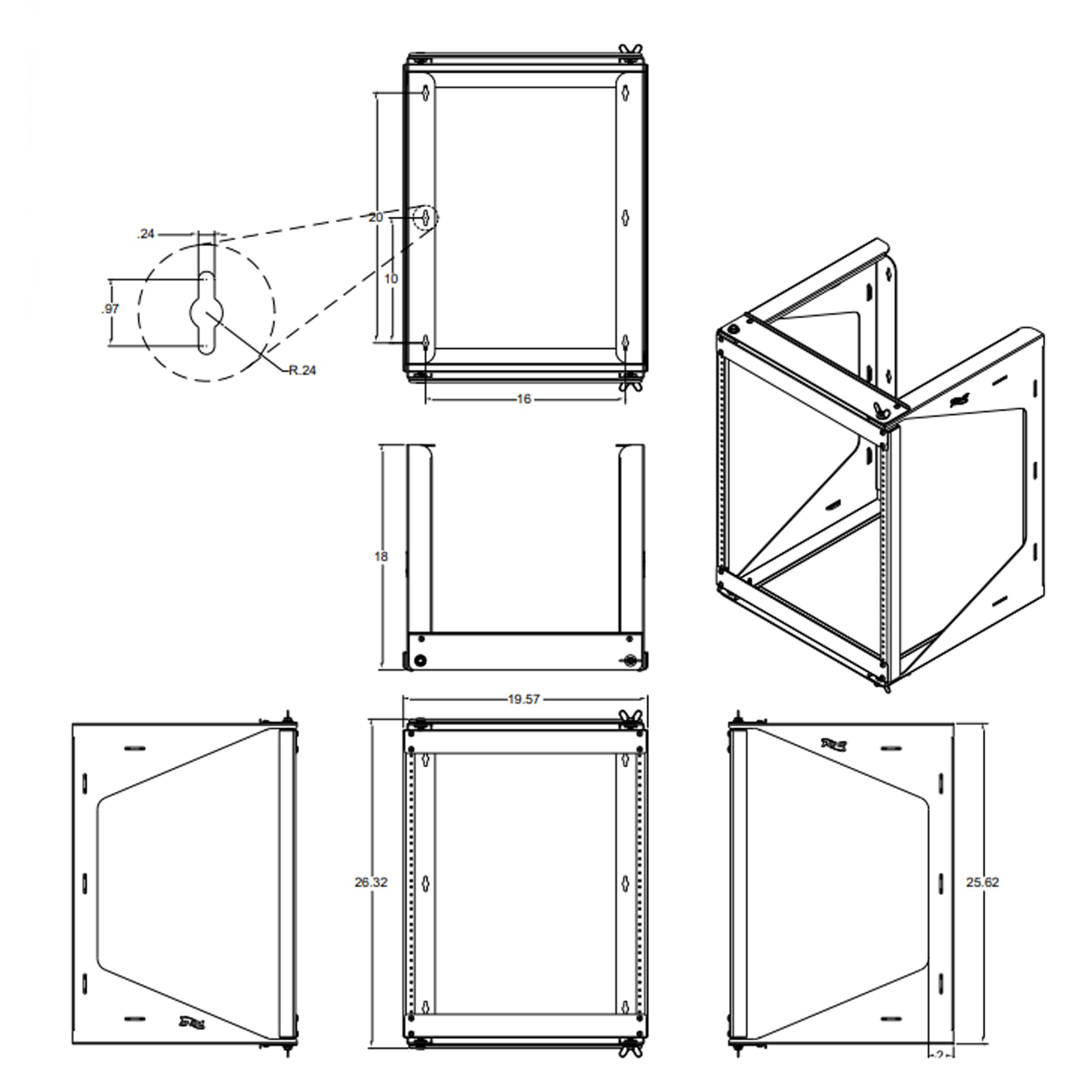 ICC Wall Mount Swing Frame Rack with 12 RMS - Heavy Duty Garage Storage Organizer for Tools, Sports Equipment & Home Organization - Perfect for Garage, Workshop, Shed & Basement Storage Solutions