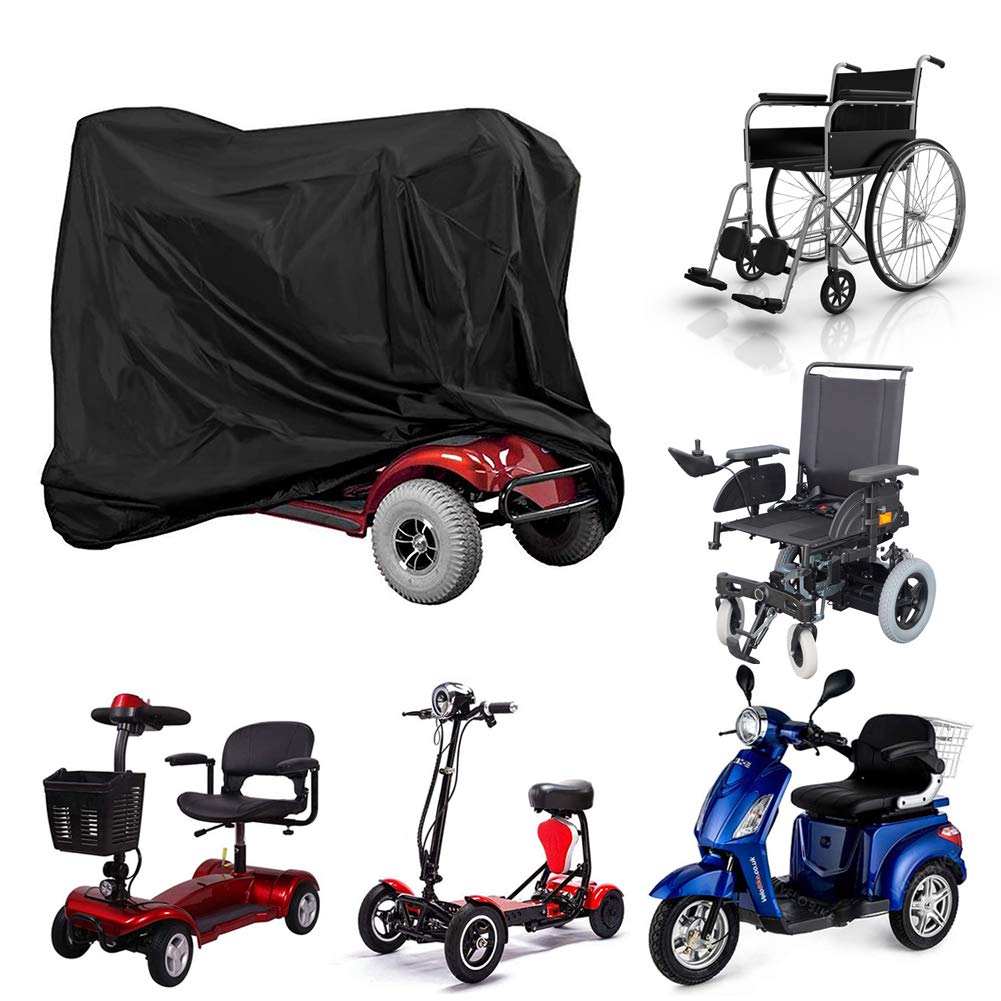 Durable Waterproof Mobility Scooter Cover with Elastic Hem - All-Weather Protection for Electric Scooters & Wheelchairs (55x26x36 Inches) - Ideal for Outdoor Storage & Tricycle/Four-Wheel Vehicle Protection