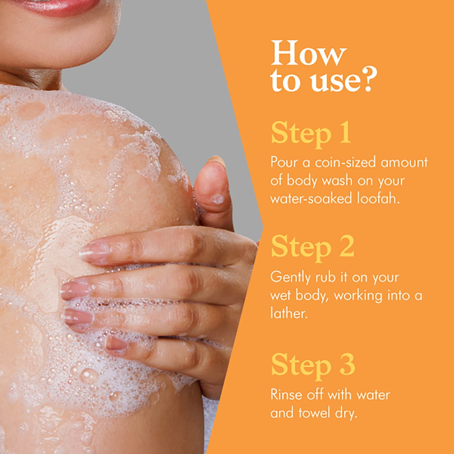 Natural Coconut & Ayurveda Shower Gel - Sulfate Free, Paraben Free, Vegan, No Mineral Oil or Silicones - 200ml for Sensitive Skin & Daily Hydration