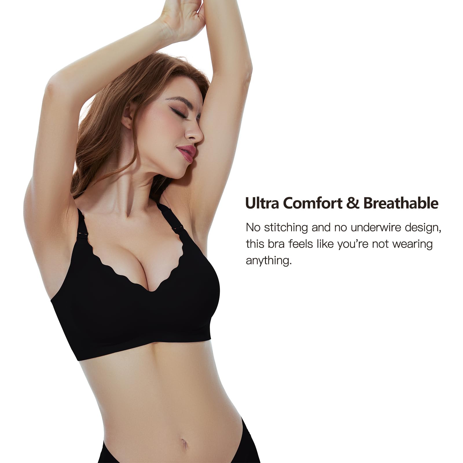 Best Nursing Bras for Breastfeeding - Seamless Maternity Bra for Pregnancy & Nursing - Ultra Comfortable Sleep Bralette for Women - Perfect for Nighttime Nursing & Postpartum Recovery