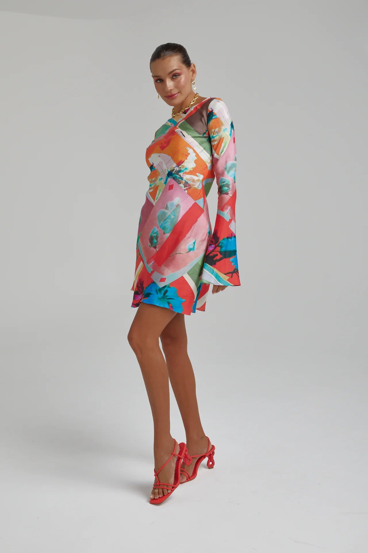 Farrah Mini Dress - Elegant Royal Montage Style for Women | Perfect for Parties, Weddings & Special Occasions