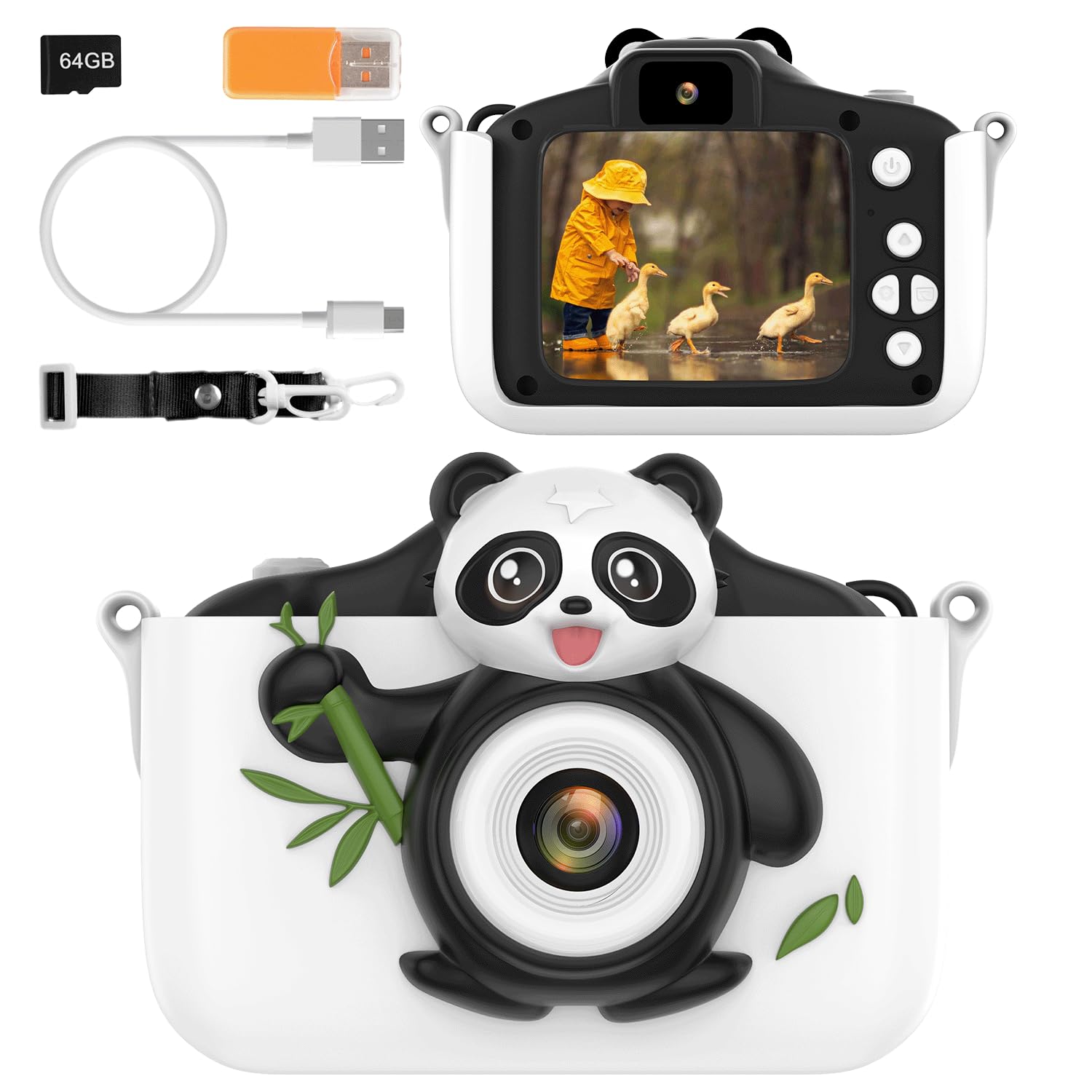**Kids Digital Camera for Boys & Girls Age 3-8 - 64GB Memory Card Included - Perfect Christmas & Birthday Gift for Toddlers, Children, Sons, Daughters, Grandsons & Granddaughters - Capture Fun Moments at Parties, Travel & Family Events**