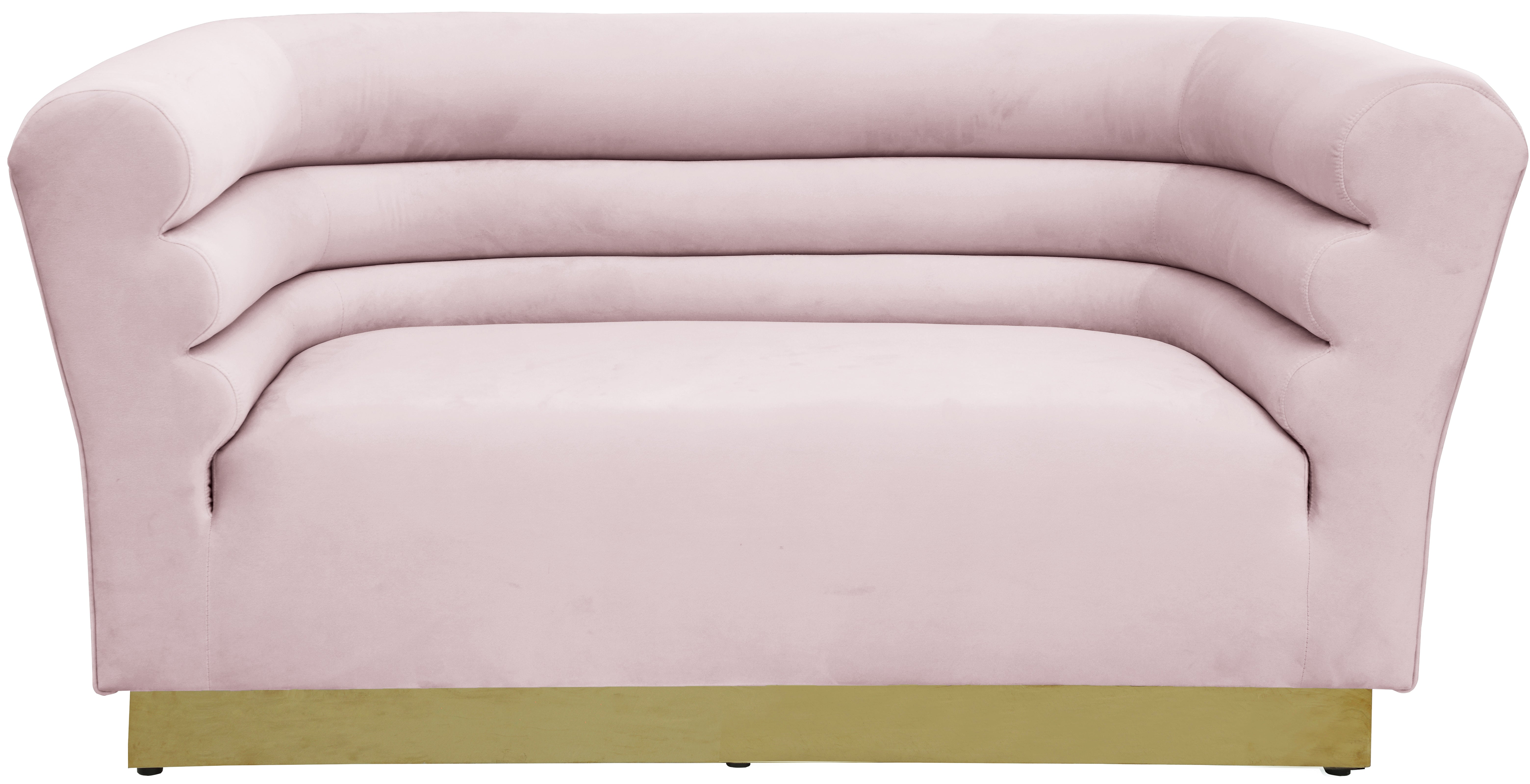 Bellini Velvet Loveseat - Modern Small Sofa for Living Room, Apartment & Office | Soft Upholstered 2-Seater Couch with Sturdy Wooden Legs | Perfect for Cozy Spaces, Small Homes & Reading Nooks