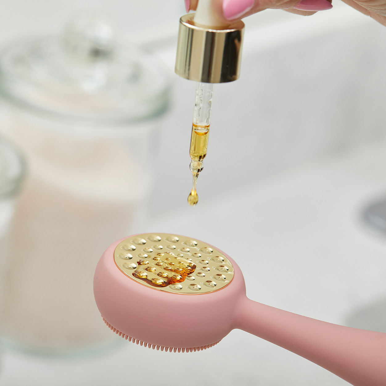 PMD Beauty Clean Pro Gold Facial Cleansing Brush - Deep Pore Cleanse & Exfoliation for Glowing Skin | Perfect for Daily Skincare & Makeup Removal