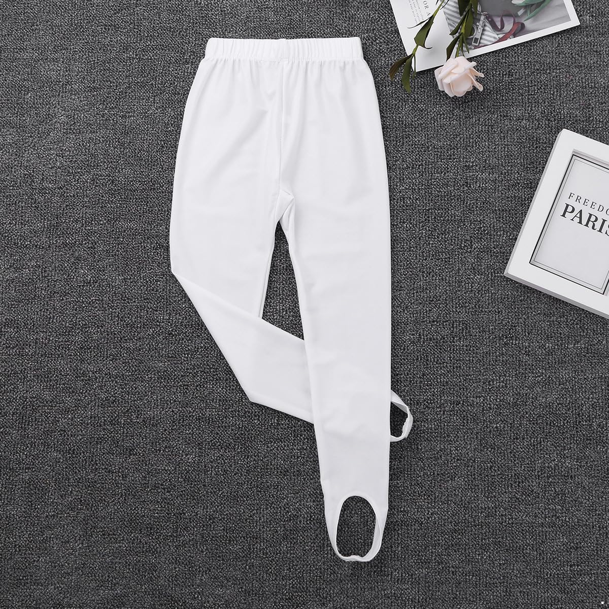 **Girls' Stirrup Leggings - Stretchy Yoga Dance Tights for Kids - Perfect for Gymnastics, Ballet & Athletic Wear**