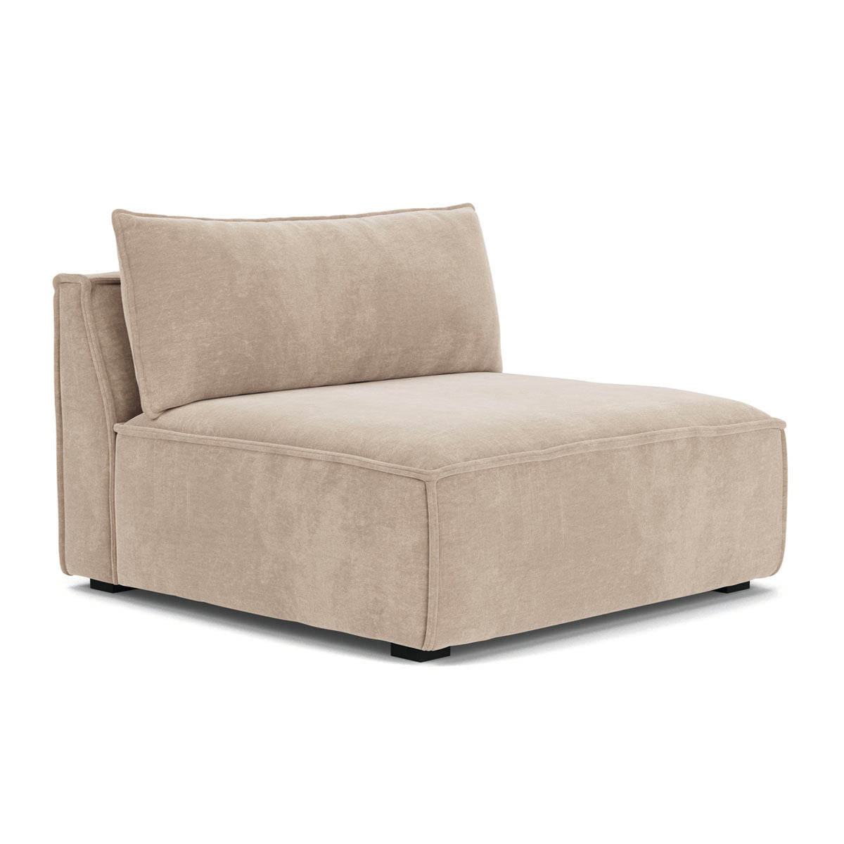 Daphne Fabric Modular 1-Seater Sofa (Armless) - Compact & Stylish for Small Spaces, Apartments, and Living Rooms