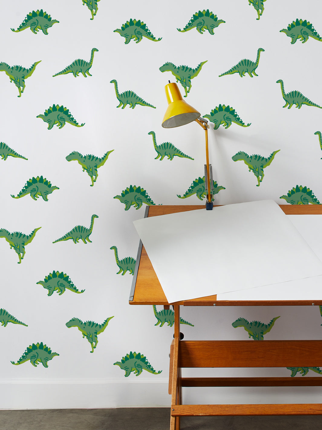 El Dorado Dinos Wallpaper by Tea Collection - Green Dinosaur Themed Wall Decor for Kids Room & Nursery