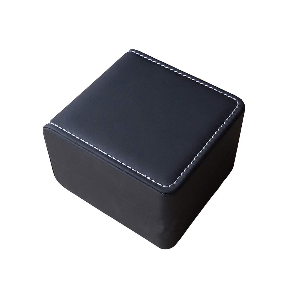 Premium Black Single Slot Faux Leather Watch Box - Jewelry Organizer & Gift Case for Men & Women - Perfect for Travel, Home Display & Watch Storage