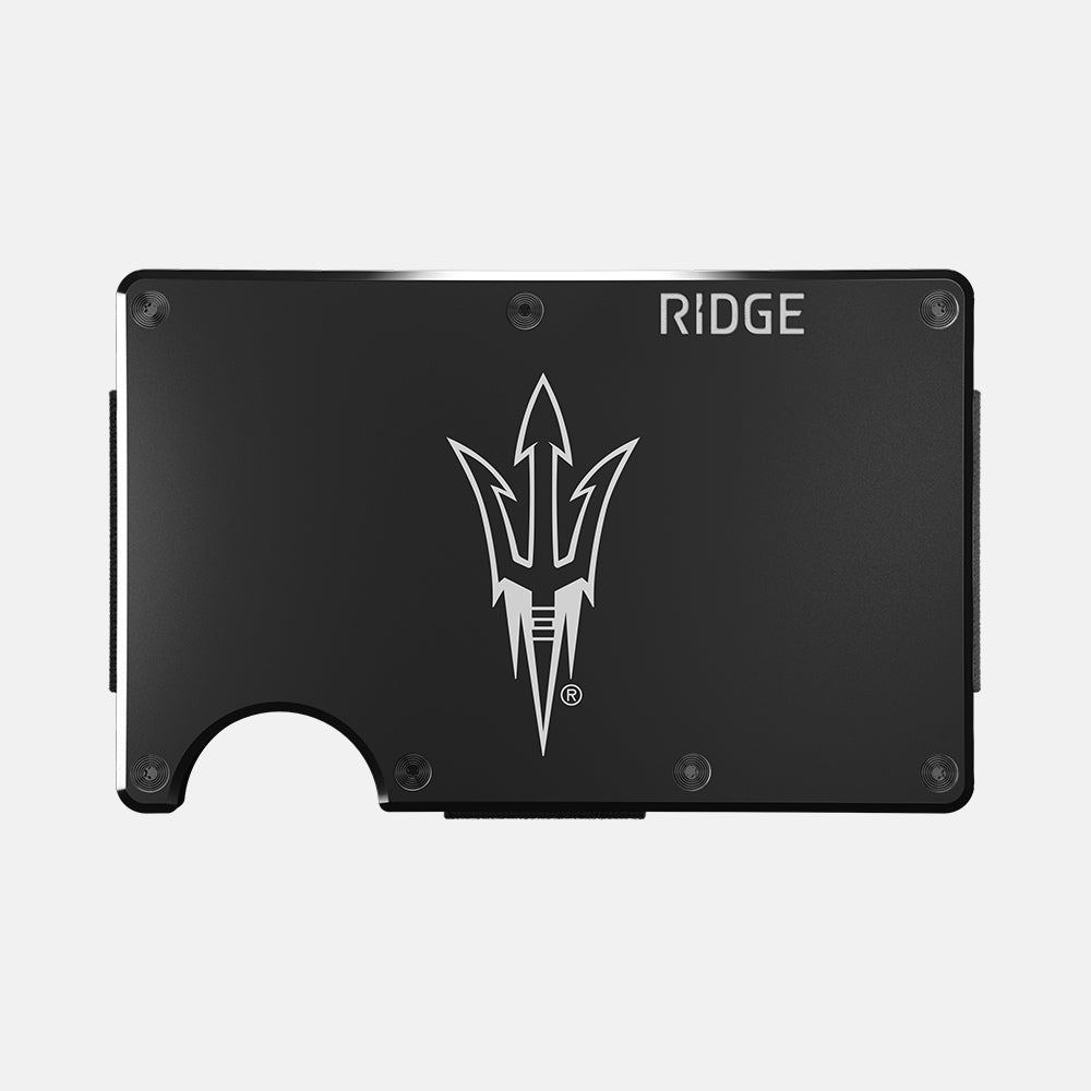 Ridge Wallet for Men - Slim Minimalist RFID Blocking Front Pocket Wallet - Arizona State Sun Devils Design - Perfect for Everyday Carry, Travel & Gifting