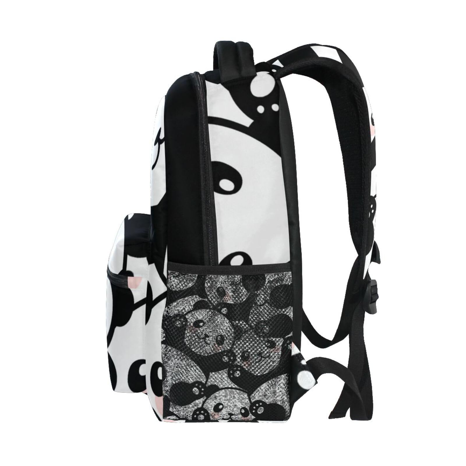 Personalized Panda Backpack with Custom Name Text - Stylish Laptop Bag for School, Work & Travel