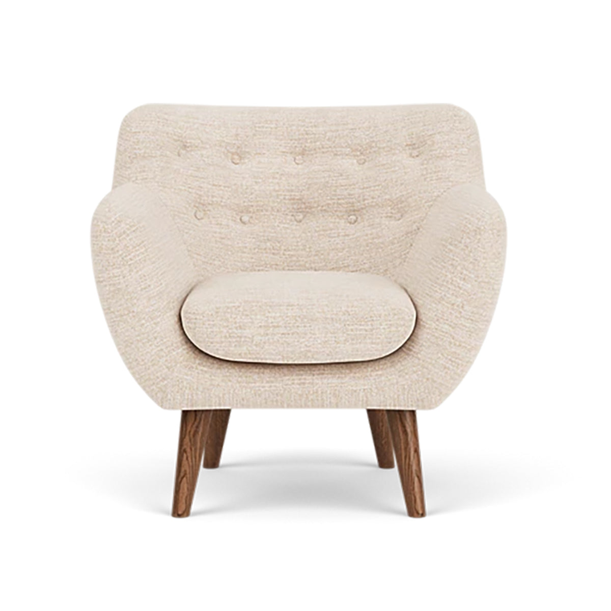 Anne Fabric Armchair - Modern Upholstered Accent Chair for Living Room, Bedroom & Office - Comfortable Lounge Chair with Sturdy Wooden Legs (Perfect for Reading, Relaxing & Home Decor)