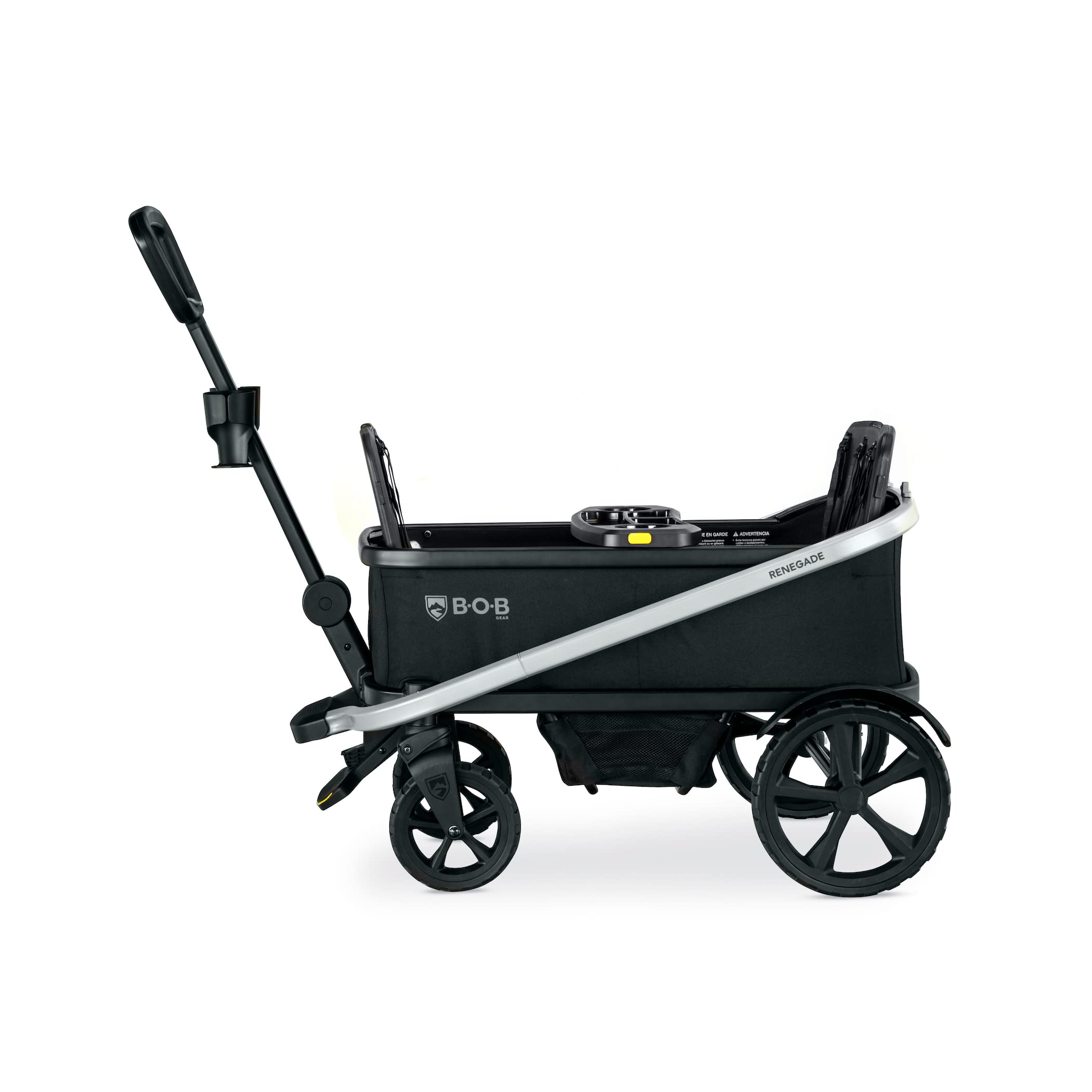 BOB Gear Renegade Foldable Stroller Wagon - 3-Seat All-Terrain Wagon with 5-Point Harness, Push/Pull Handle & Large Storage | Perfect for Beach Trips, Park Outings & Family Adventures (Nightfall)