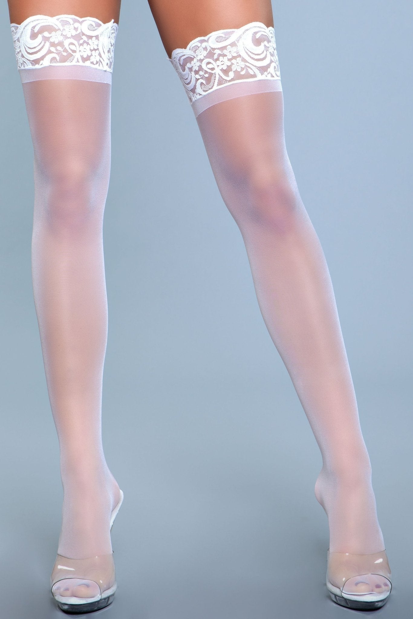 BeWicked Women's Lace Thigh High Stockings 1919 - Sexy Sheer Hosiery for Date Night, Cosplay & Special Occasions