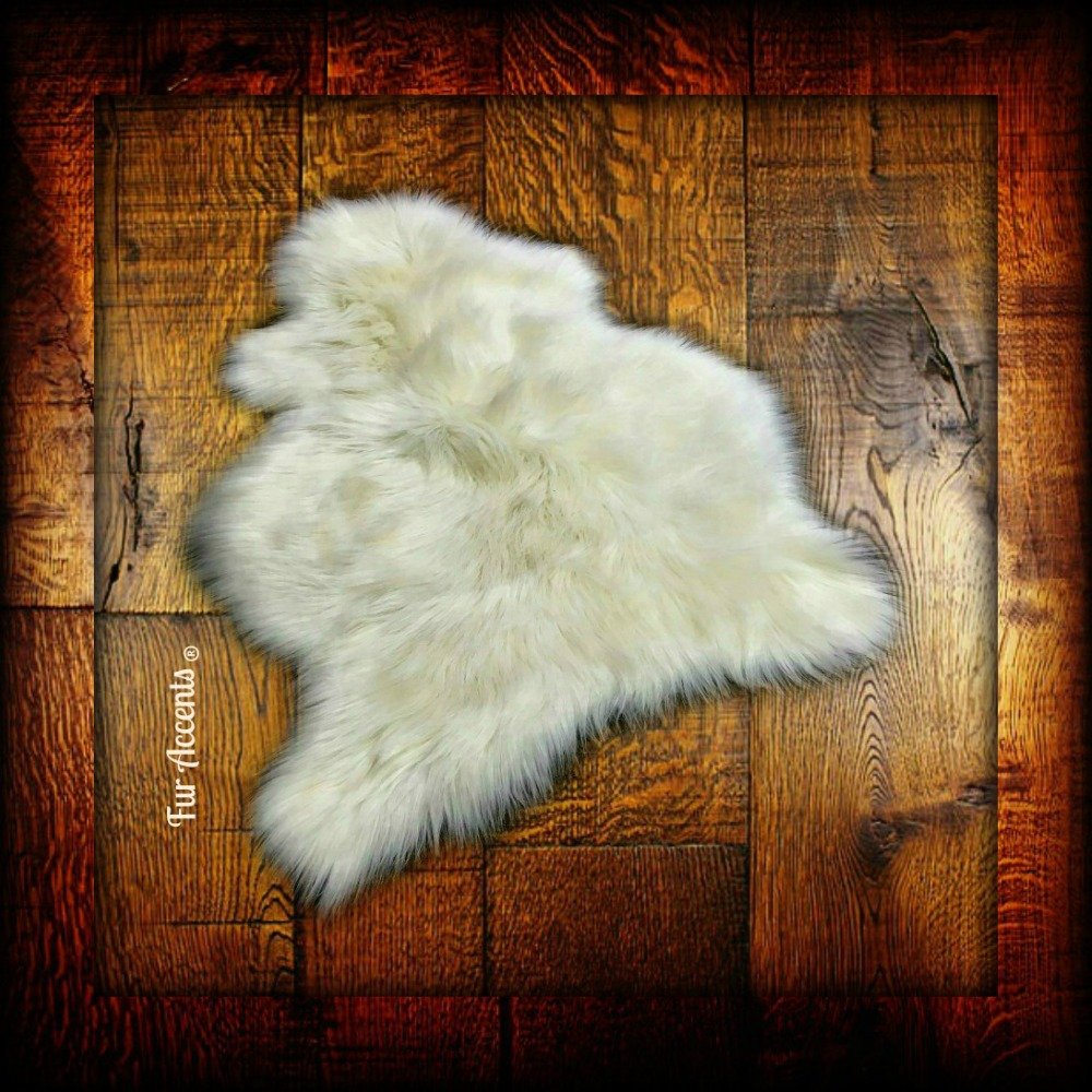 Handmade Bohemian Shag Rug - Faux Fur Sheepskin Area Rug - 24