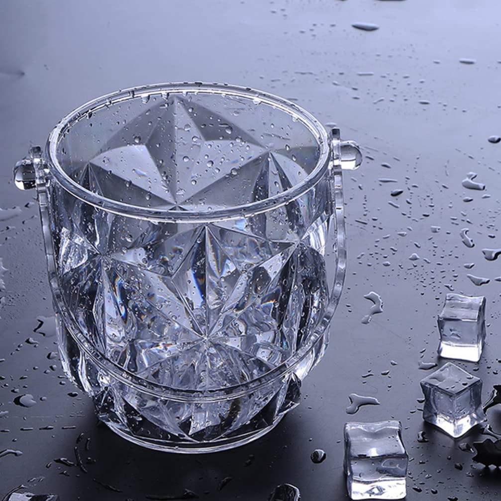 Cabilock Clear Acrylic Ice Bucket Holder - Food Grade Wine Chiller with Tongs for Whisky, Beer & Beverages | Perfect for Bar Parties, Home Entertaining & Outdoor Gatherings