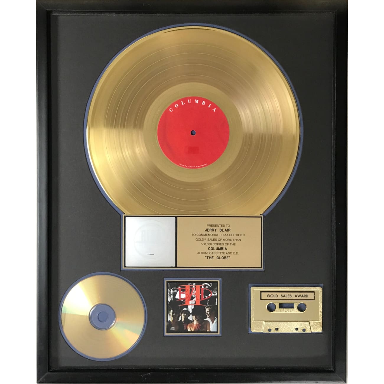 Big Audio Dynamite II The Globe RIAA Gold Album Award - Certified Gold Record for Music Collectors & Fans - Perfect for Home Display, Music Room Decor & Gift for Audiophiles