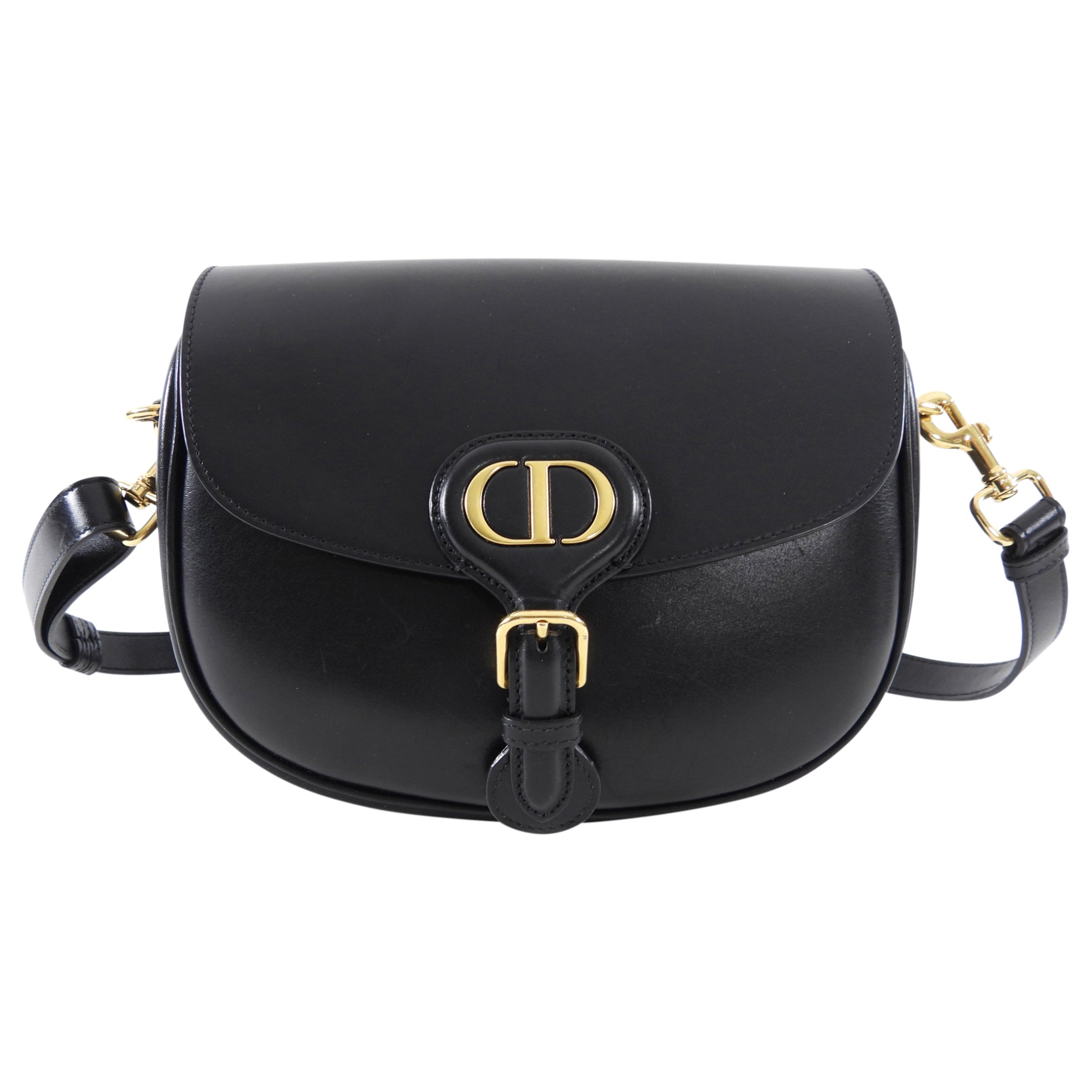 Dior Black Box Calf Leather Medium Bobby Crossbody Bag for Women | Luxury Designer Handbag | Perfect for Date Night, Work & Travel