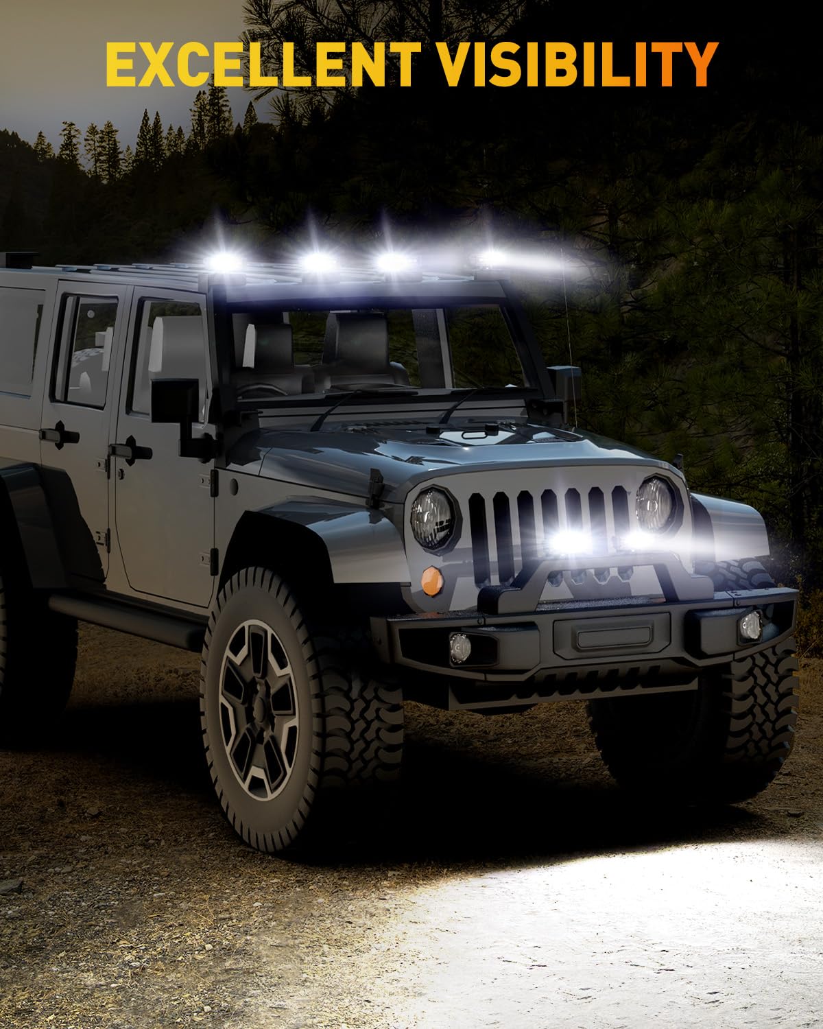 NAOEVO 6 Inch 50W 2600LM LED Light Bar - Spot & Fog Lights for Off-Road Trucks, Cars, Boats (2 Pack, White) | Durable Waterproof Design for Night Driving, Camping & Outdoor Adventures