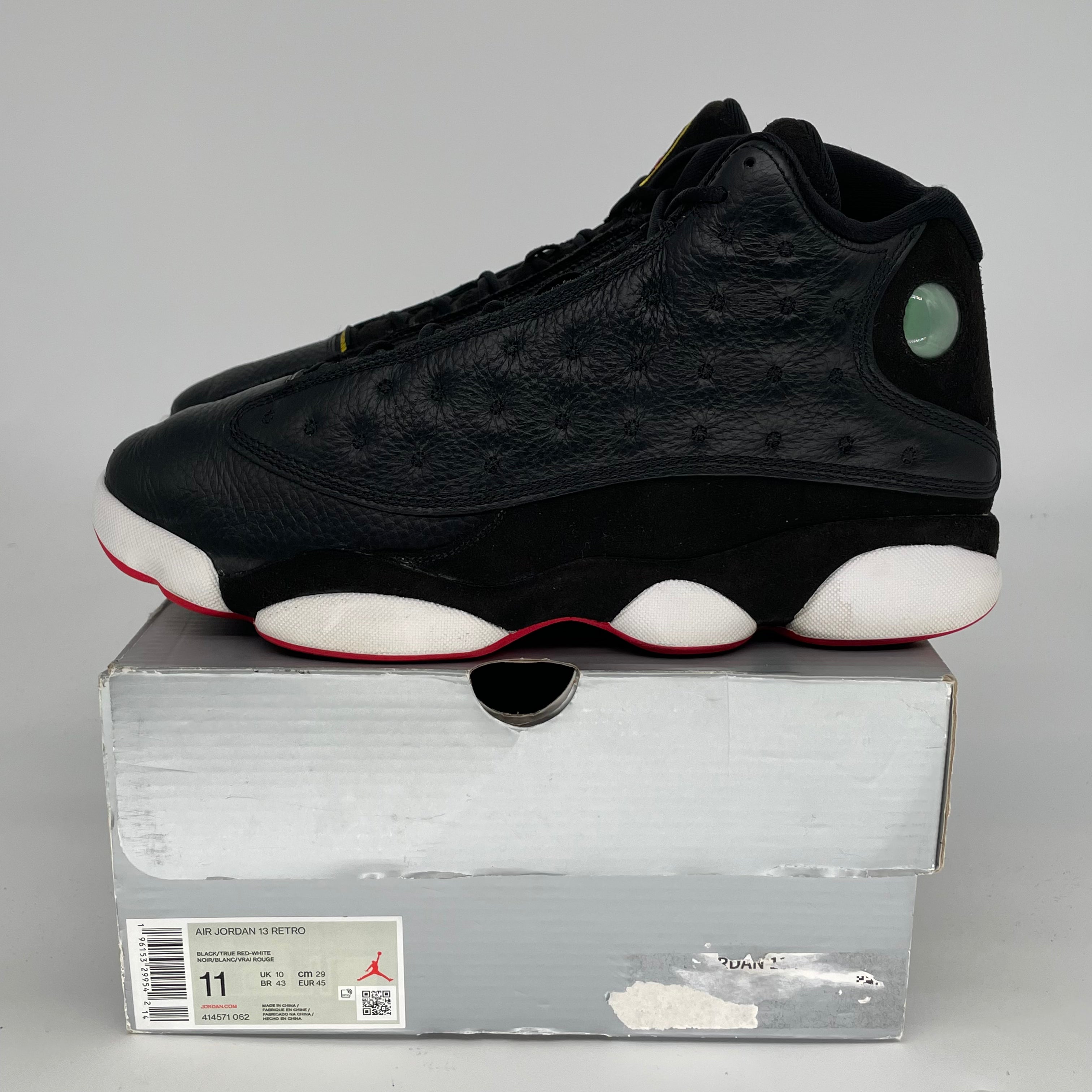 Original Air Jordan 13 Playoffs Basketball Shoes - Men's Size 11 (414571-062) | Retro Sneakers for Casual Wear & Street Style