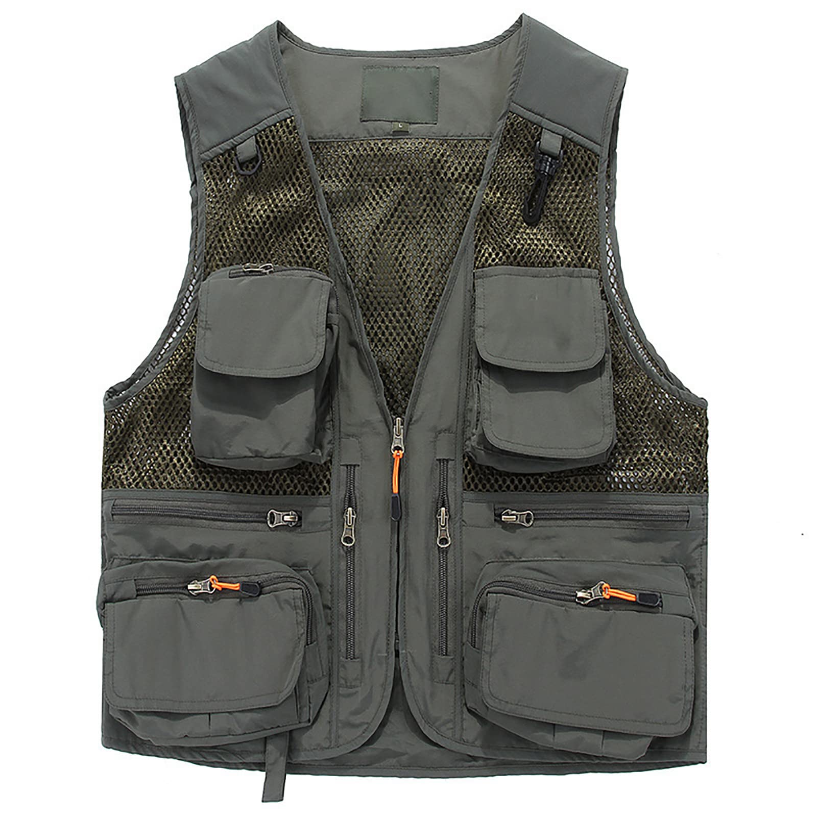 Breathable Mesh Fishing Vest with Large Pockets - Lightweight Fly Fishing Gear for Men & Women - Perfect for Camping, Hunting & Outdoor Activities - Summer Photography Waistcoat (Green)